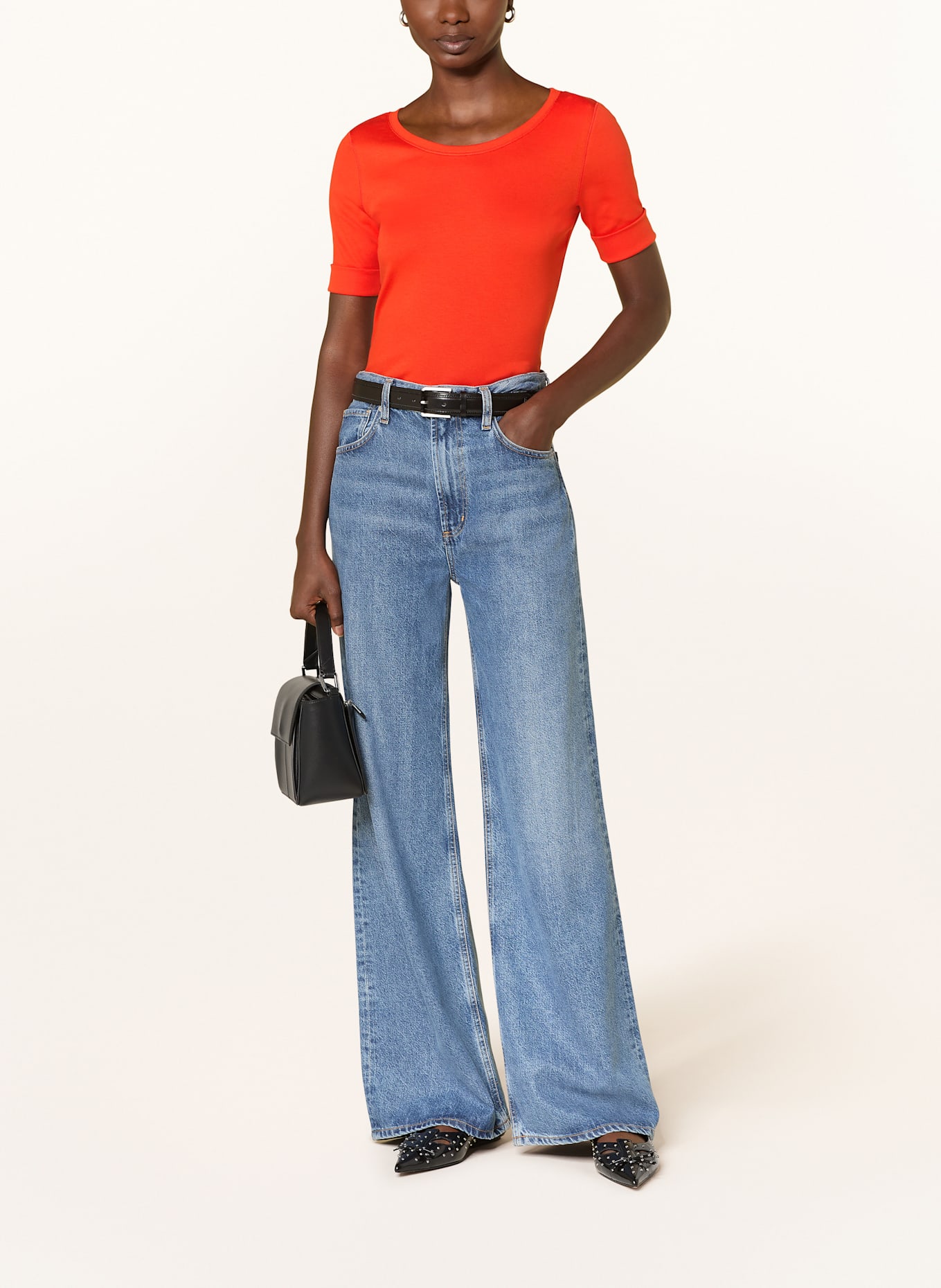 MARC CAIN Tričko s 3/4 rukávem: 271 flame red