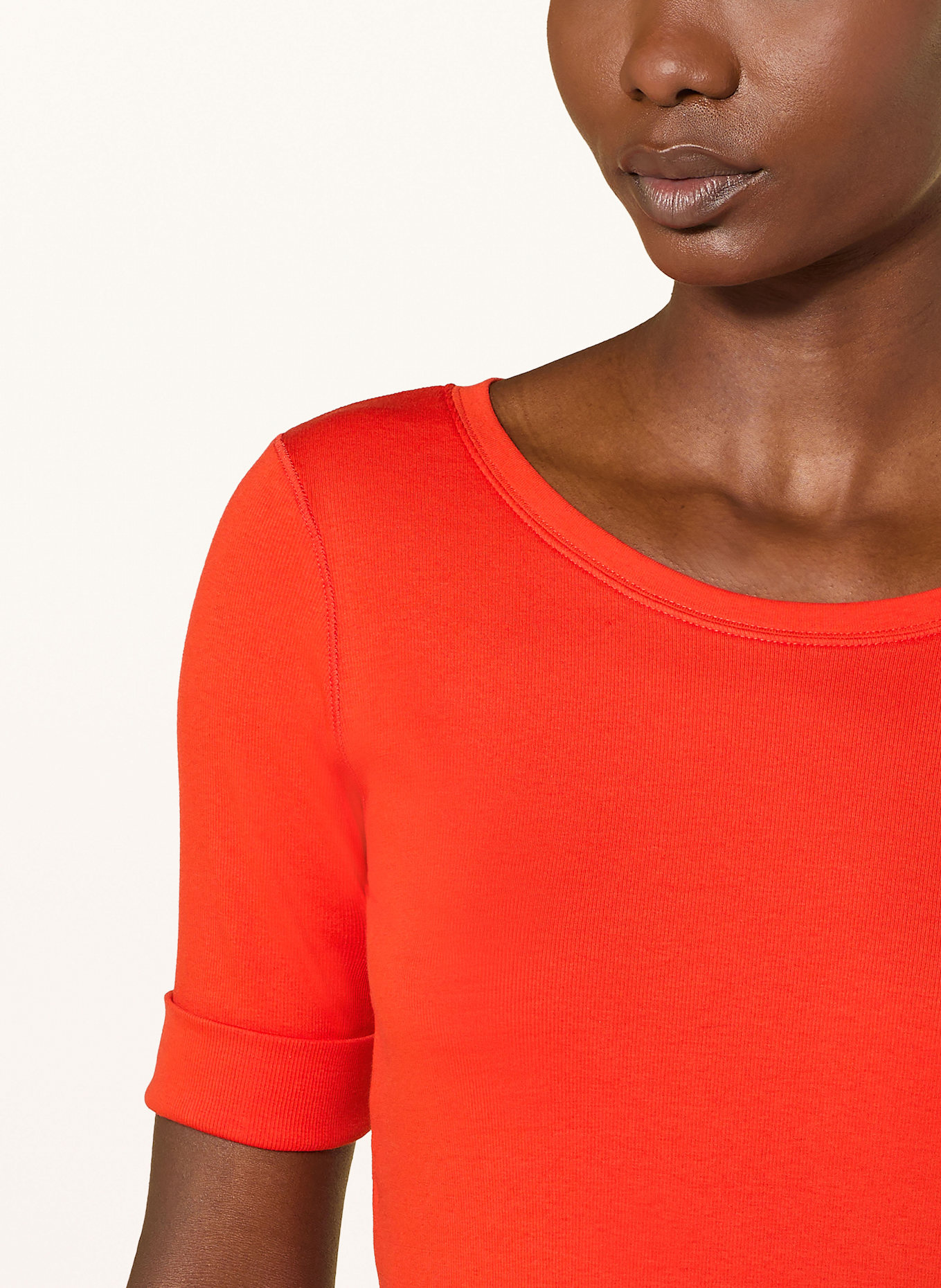 MARC CAIN Tričko s 3/4 rukávem: 271 flame red