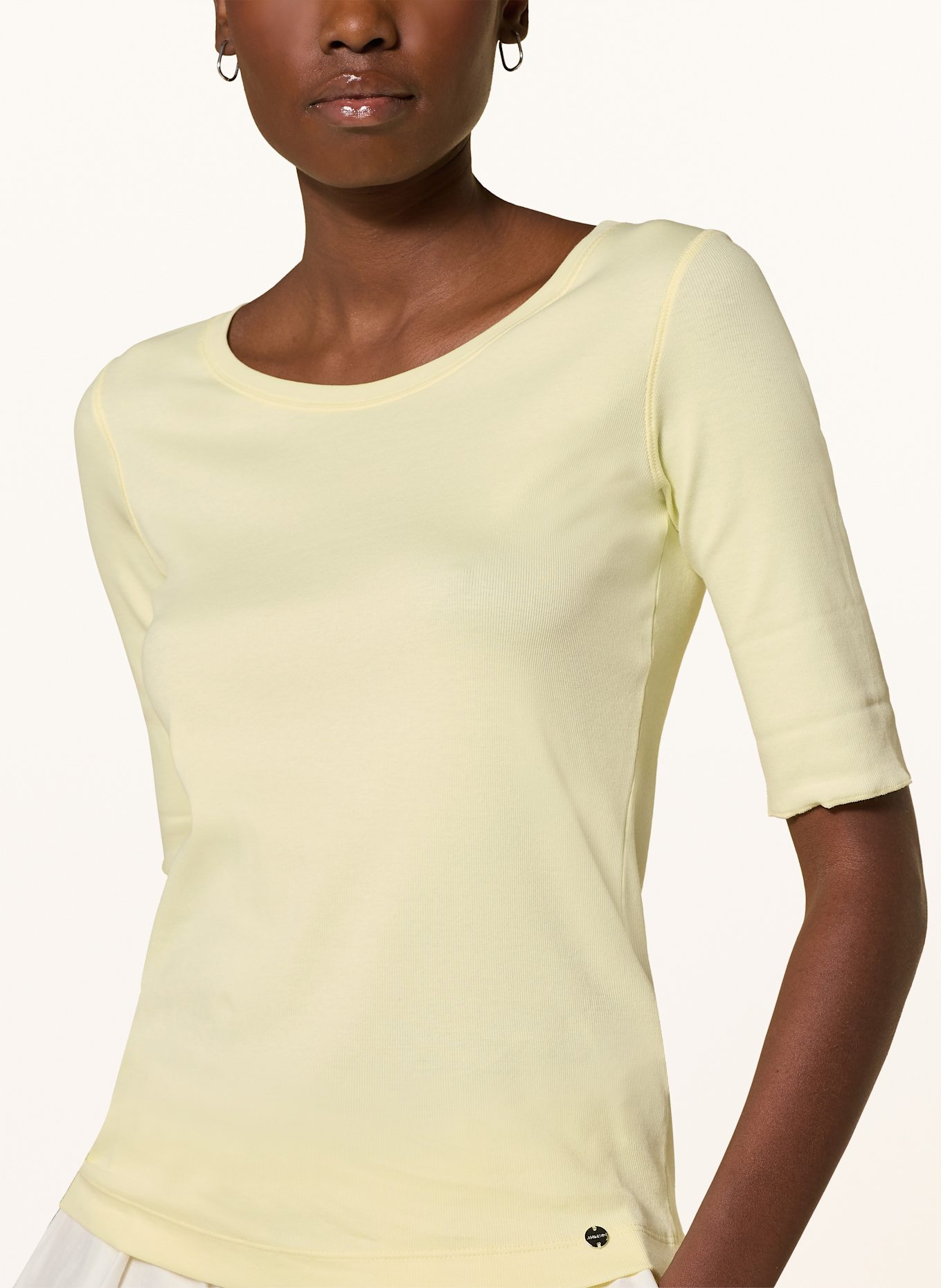 MARC CAIN Tričko s 3/4 rukávem: TMAVĚ ŽLUTÁ