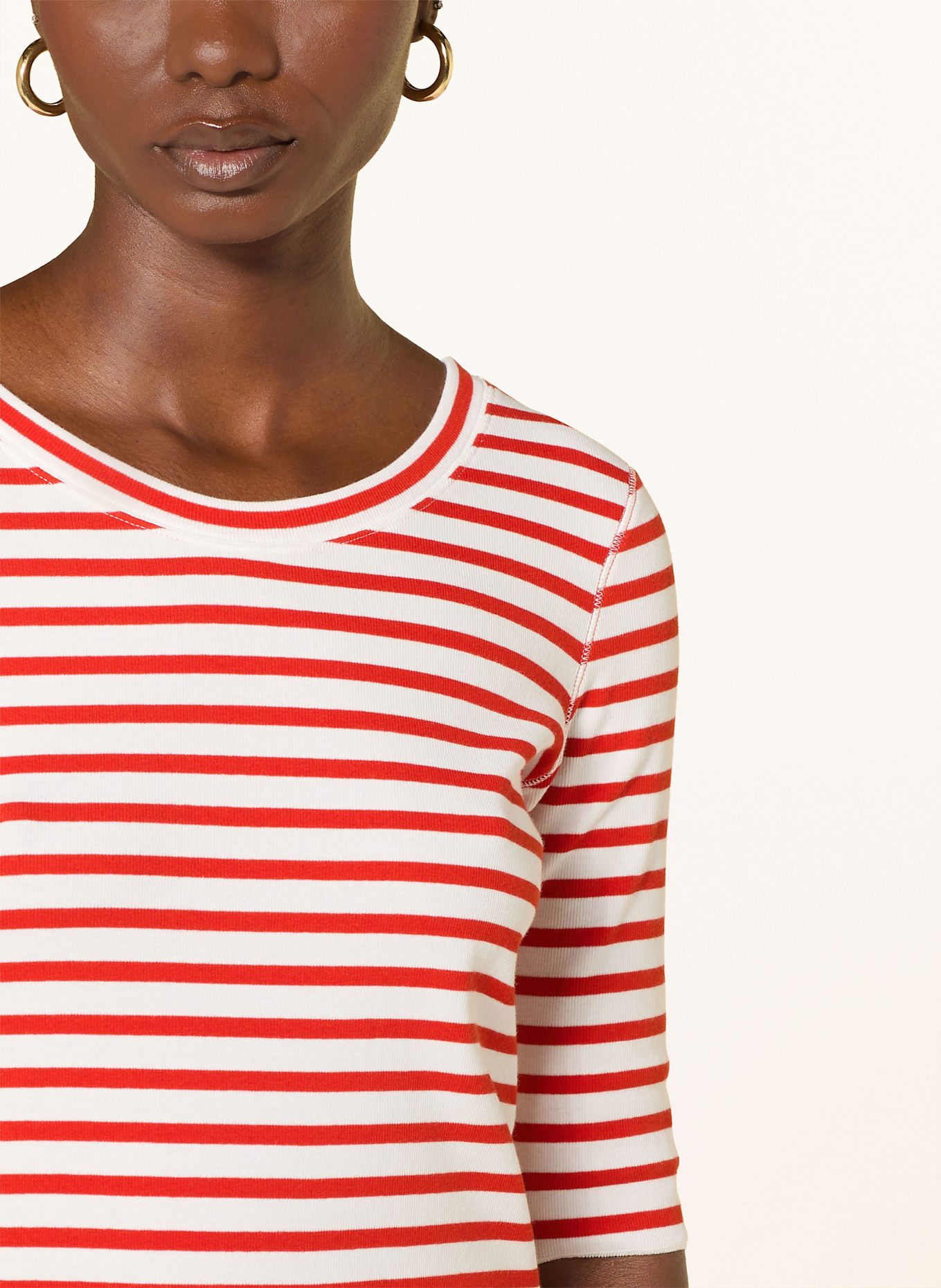 MARC CAIN Longsleeve mit 3/4-Arm: 271 flame red