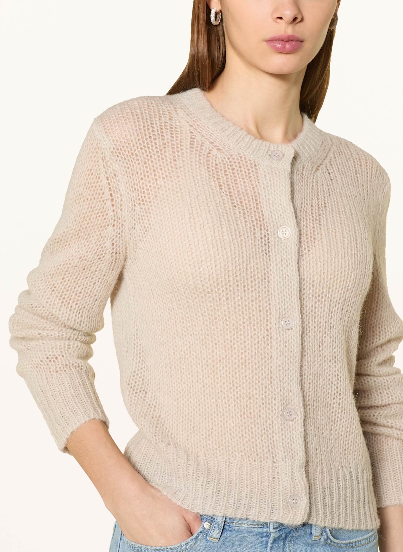 JOOP! Strickjacke KALA mit Alpaka: CREME