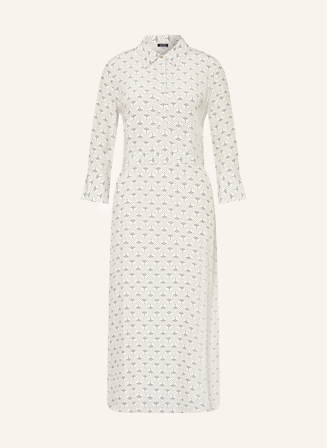 JOOP! Hemdblusenkleid DIANDRA mit 3/4-Arm: ECRU/ DUNKELBLAU