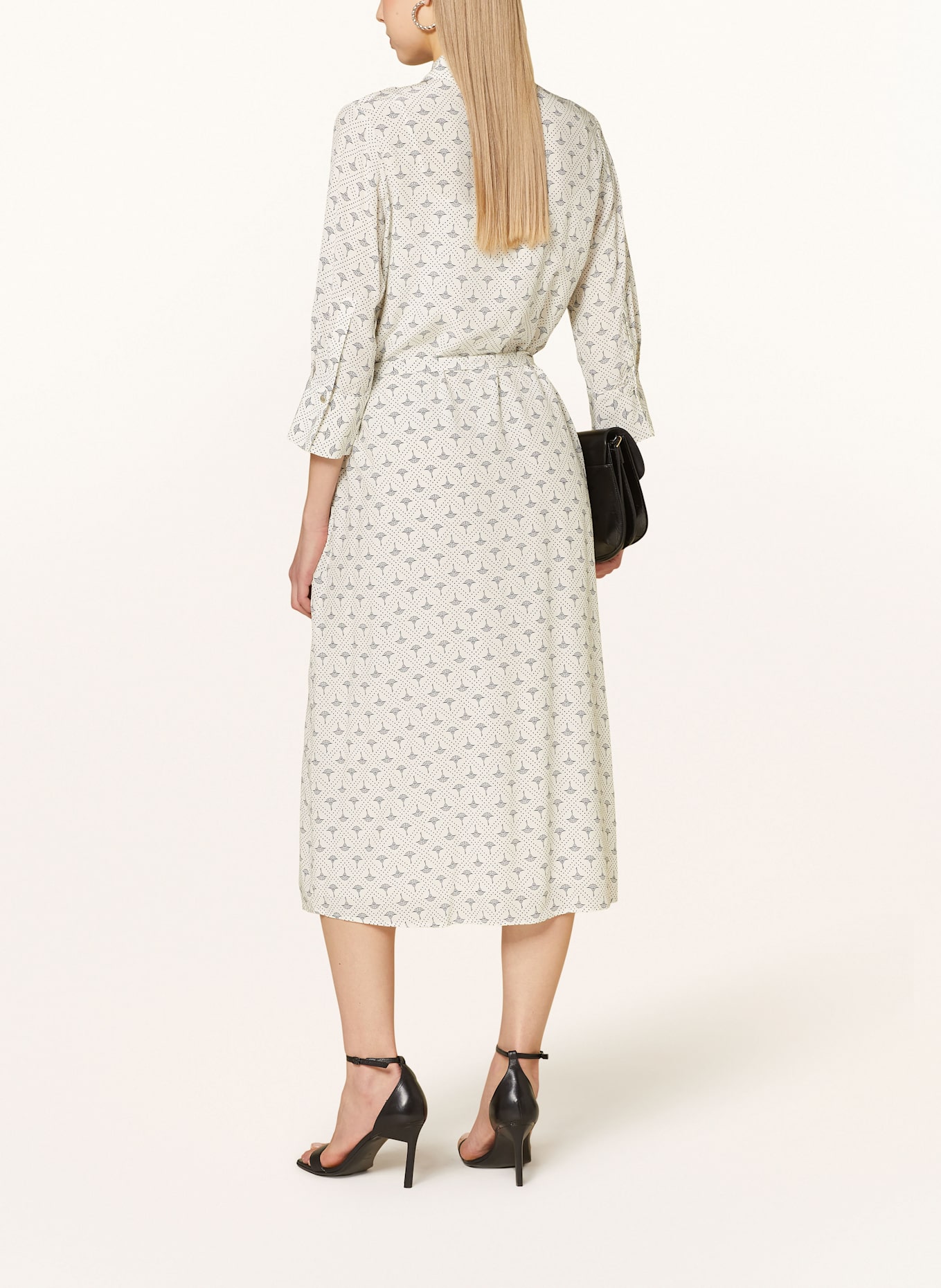 JOOP! Hemdblusenkleid DIANDRA mit 3/4-Arm: ECRU/ DUNKELBLAU