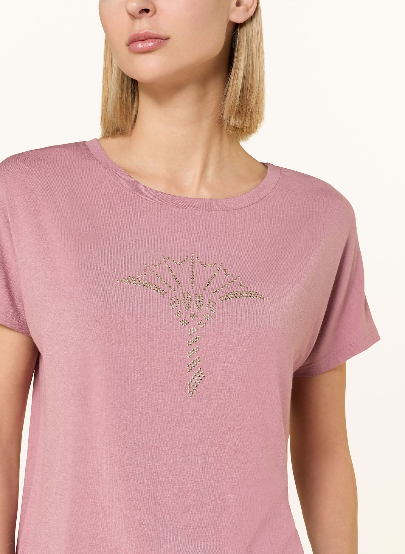 JOOP! Schlafshirt mit Schmucksteinen: ALTROSA