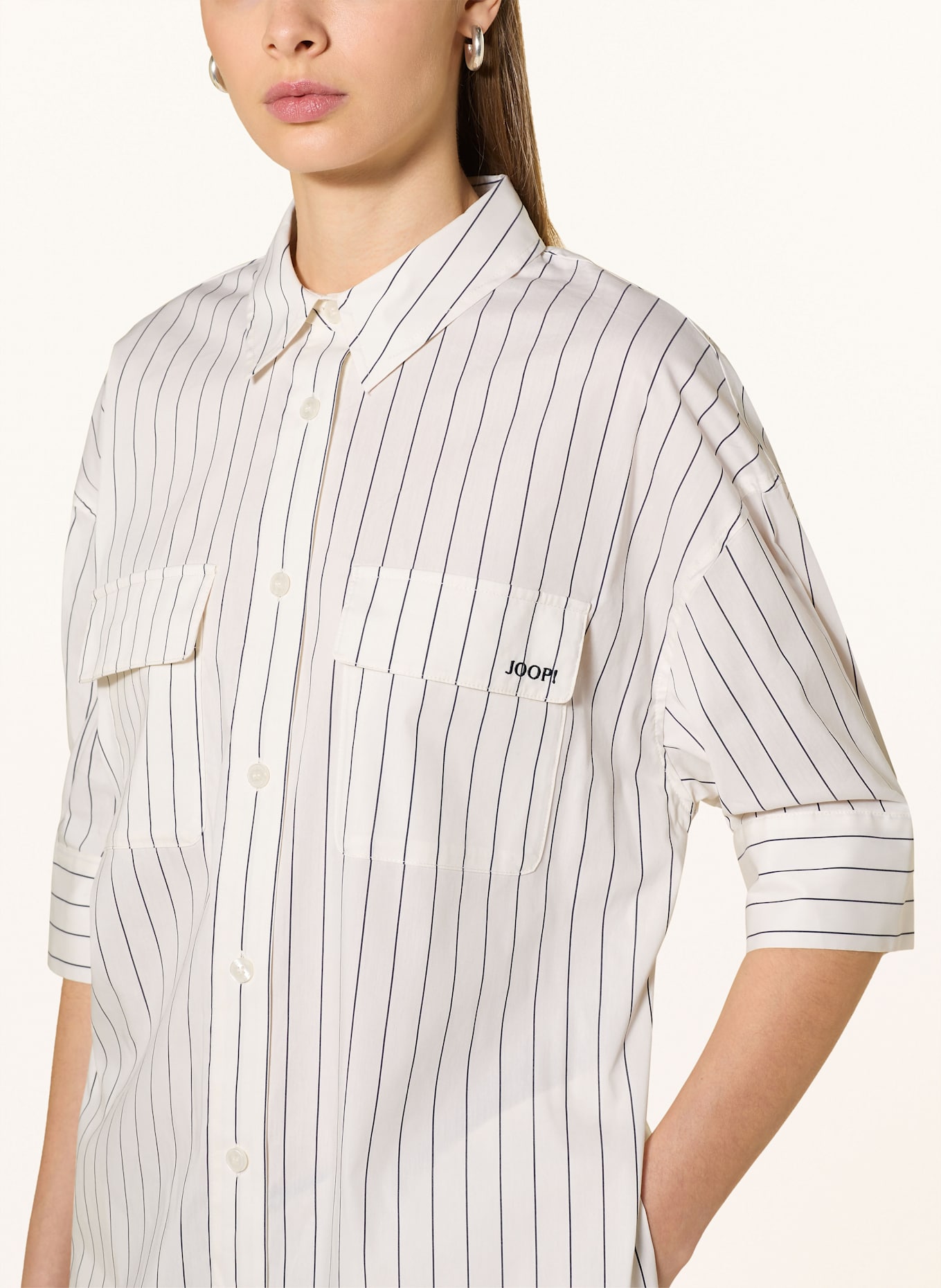 JOOP! Hemdblusenkleid DAFINYA: WEISS/ SCHWARZ