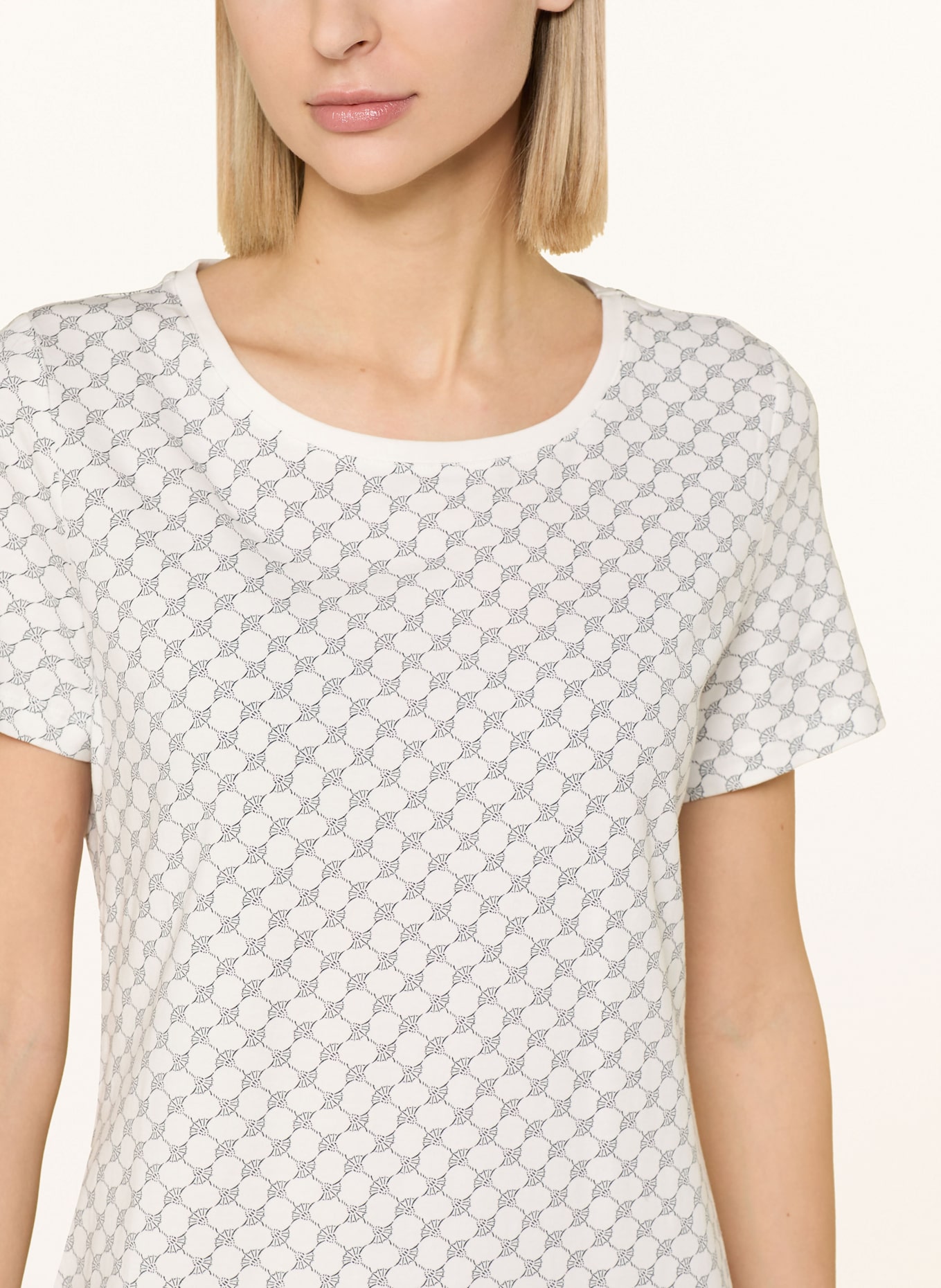 JOOP! Nachthemd: ECRU / DUNKELGRAU