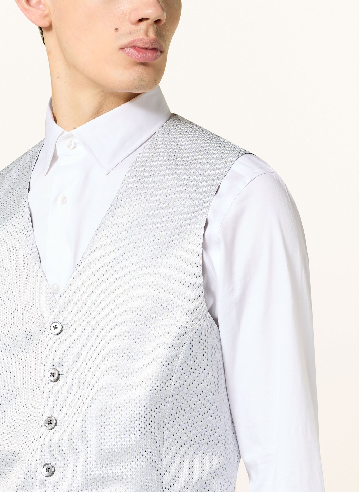 JOOP! Anzugweste WEAZER Extra Slim Fit: SILBER/ BLAU