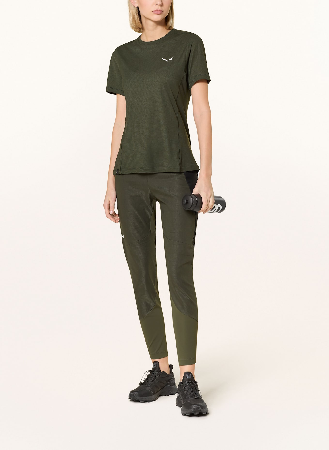 SALEWA T-Shirt PUEZ DRY'TON: DUNKELGRÜN