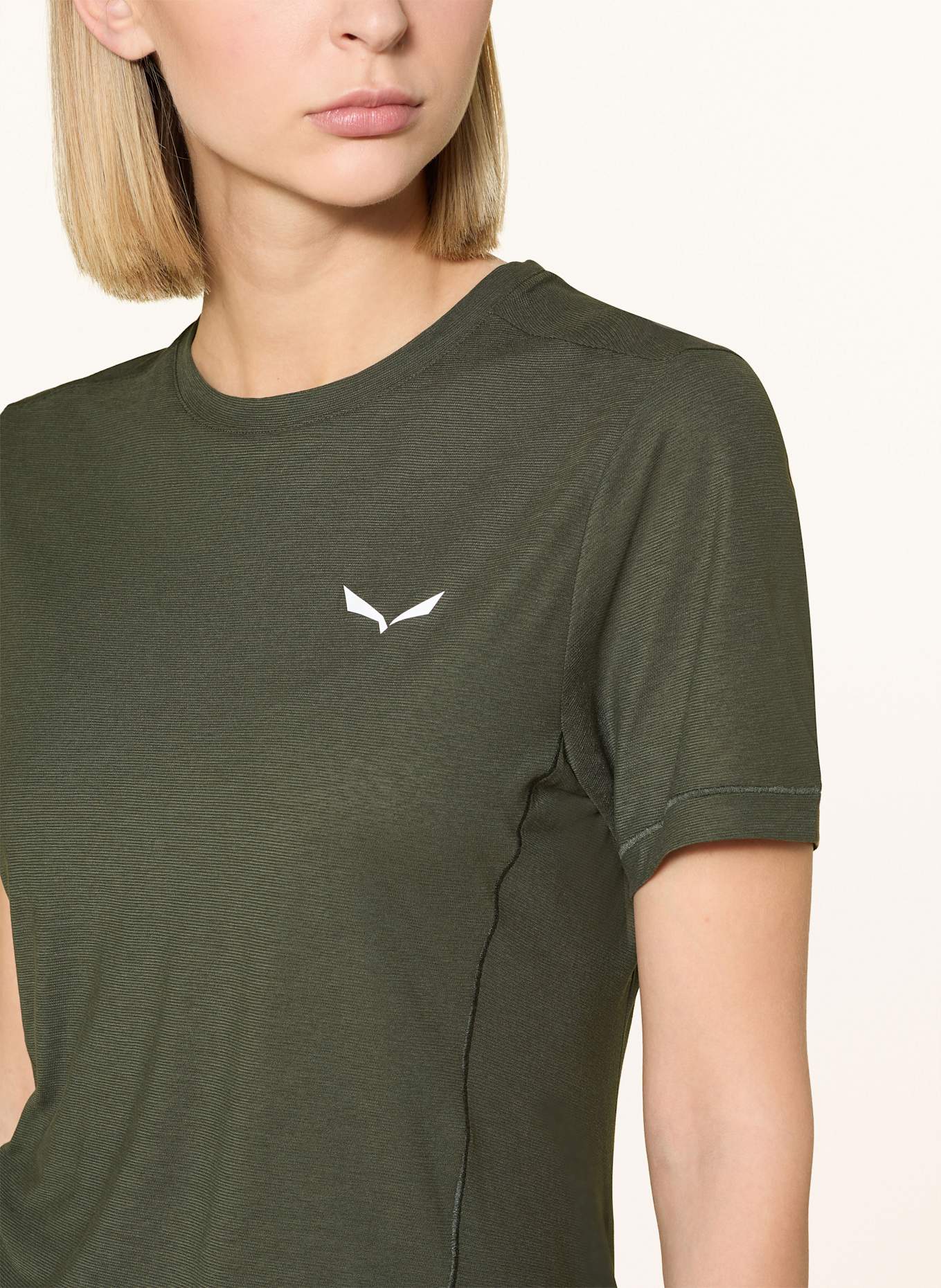 SALEWA T-Shirt PUEZ DRY'TON: DUNKELGRÜN