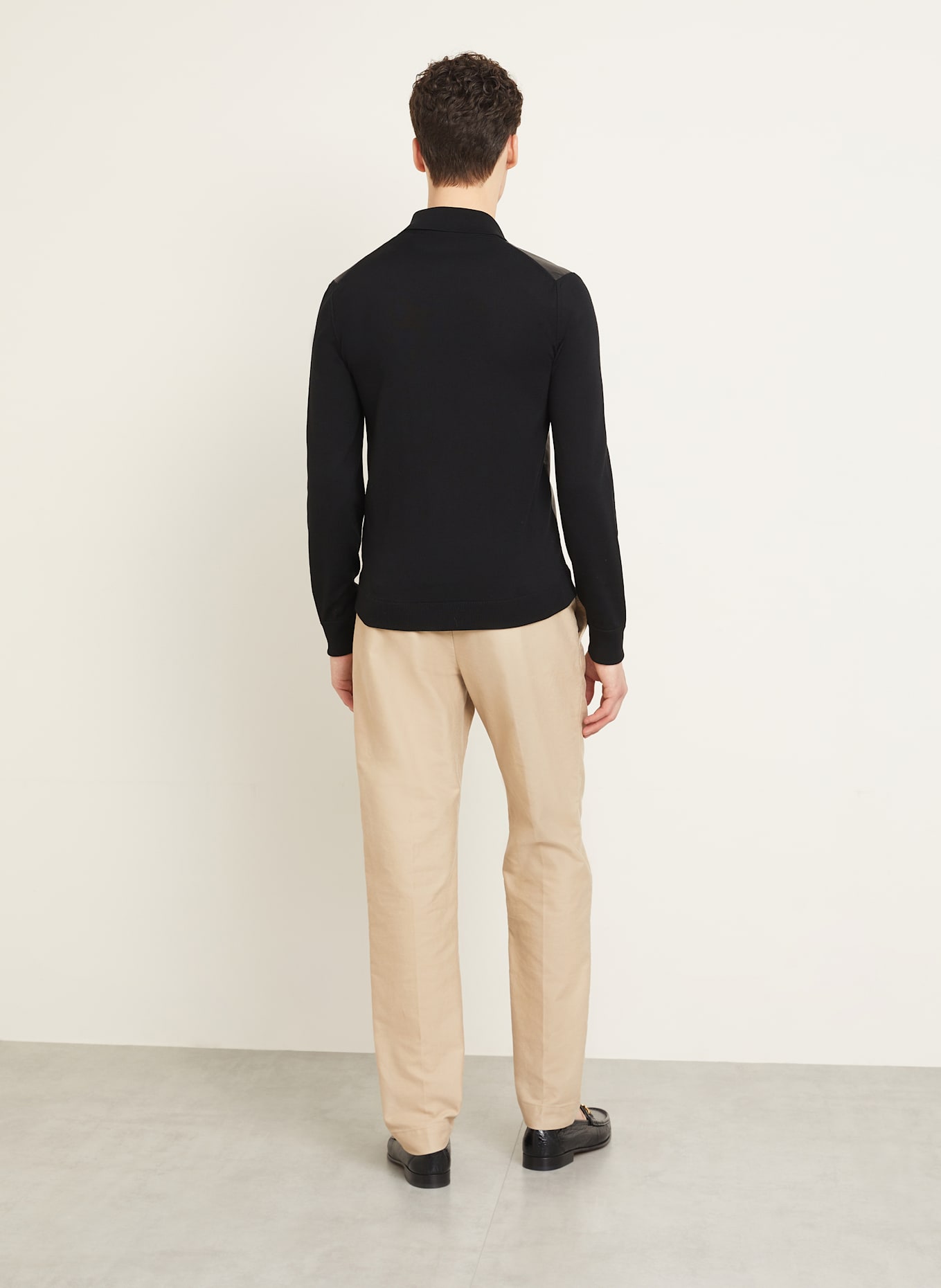 TOM FORD Overjacket im Materialmix: SCHWARZ