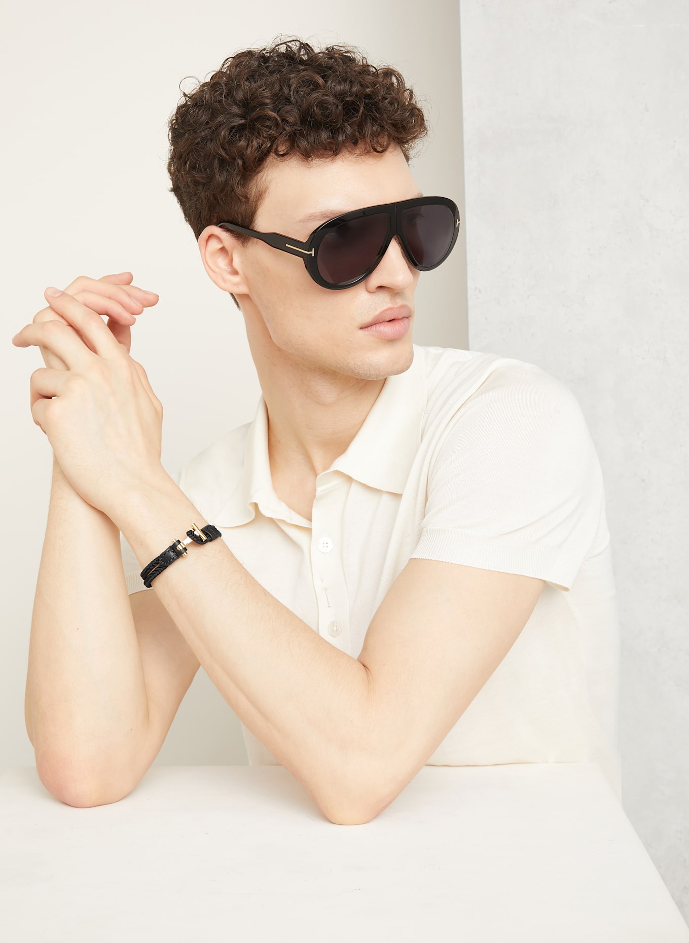 TOM FORD Armband: SCHWARZ/ GOLD