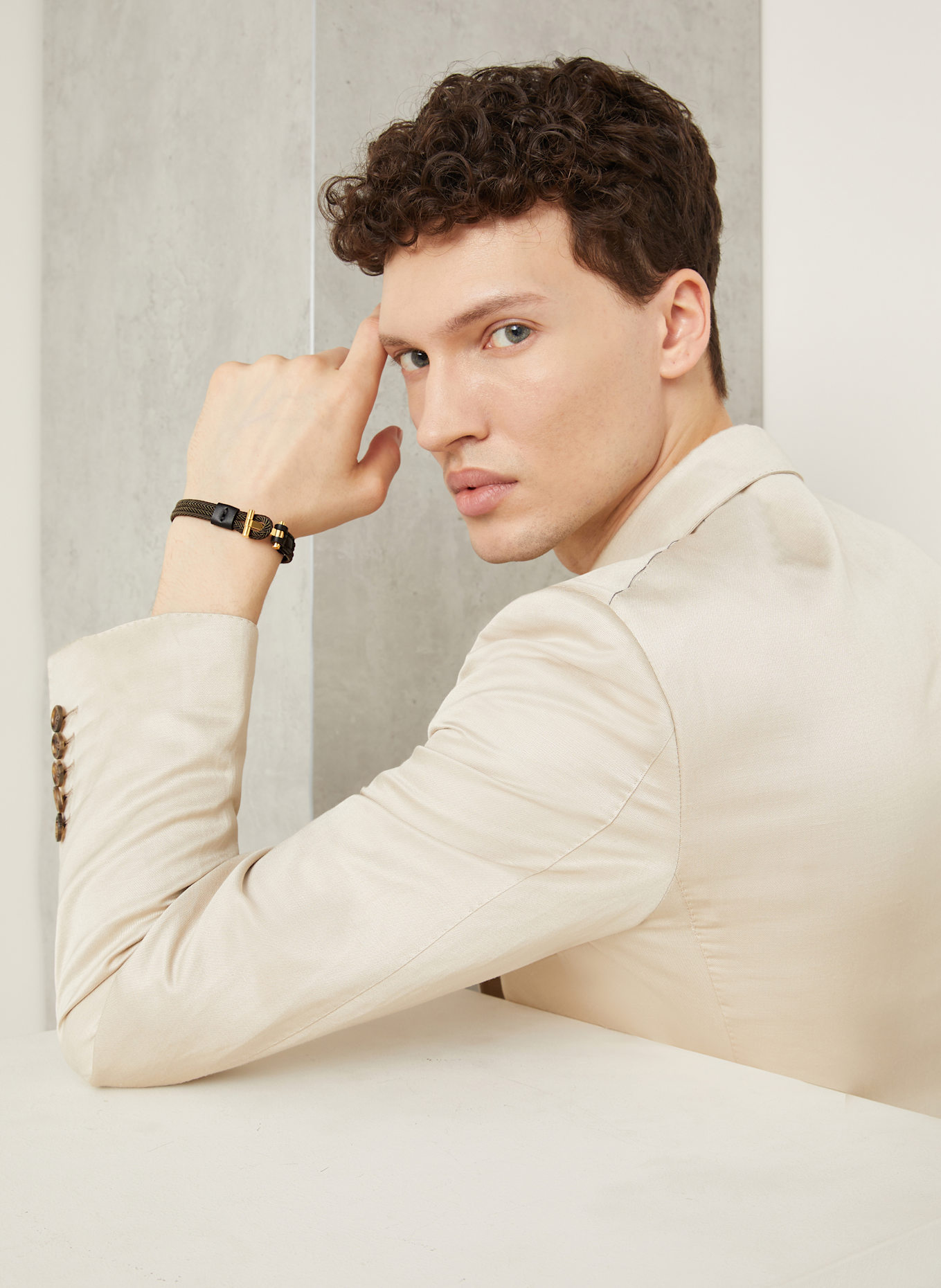 TOM FORD Armband: OLIV/ GOLD