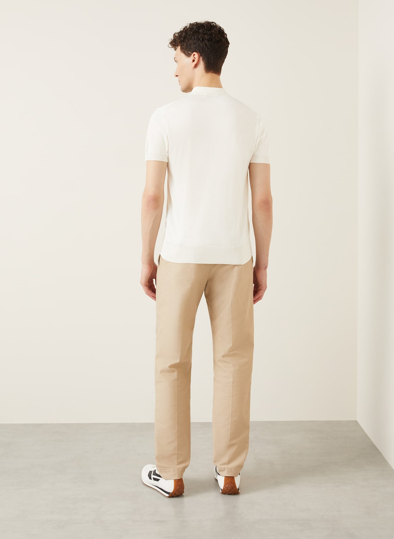 TOM FORD Jersey-Poloshirt mit Seide: ECRU