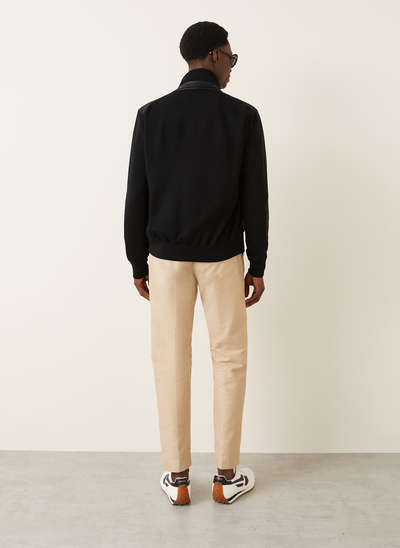 TOM FORD Blouson im Materialmix: SCHWARZ