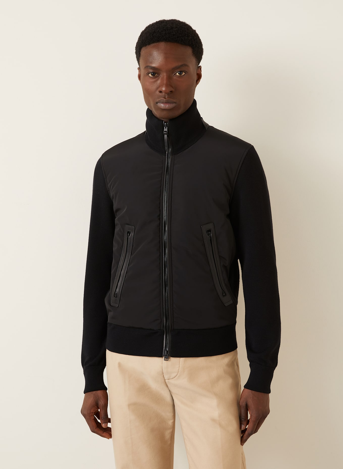 TOM FORD Blouson im Materialmix: SCHWARZ