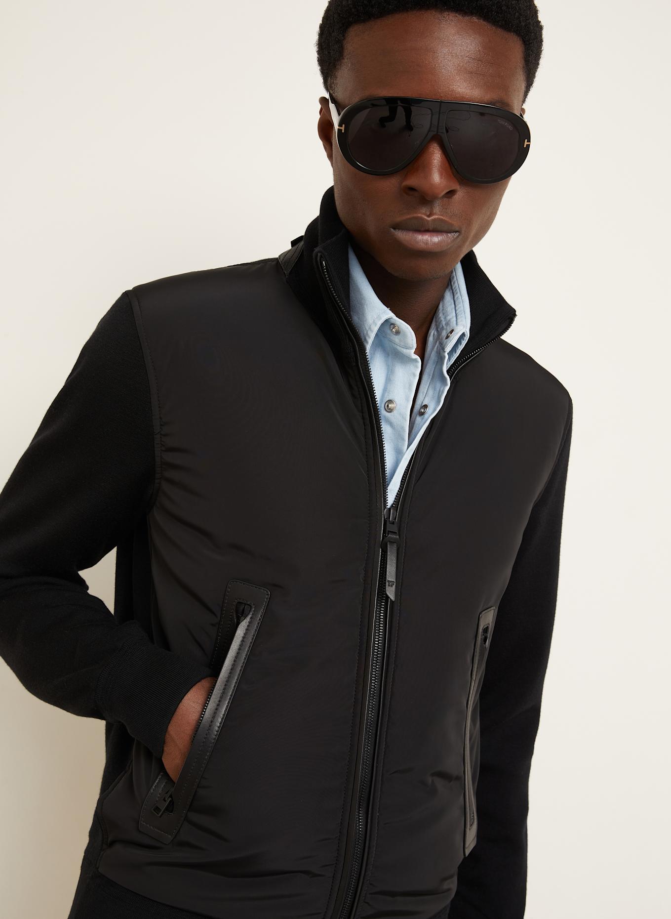 TOM FORD Blouson im Materialmix: SCHWARZ