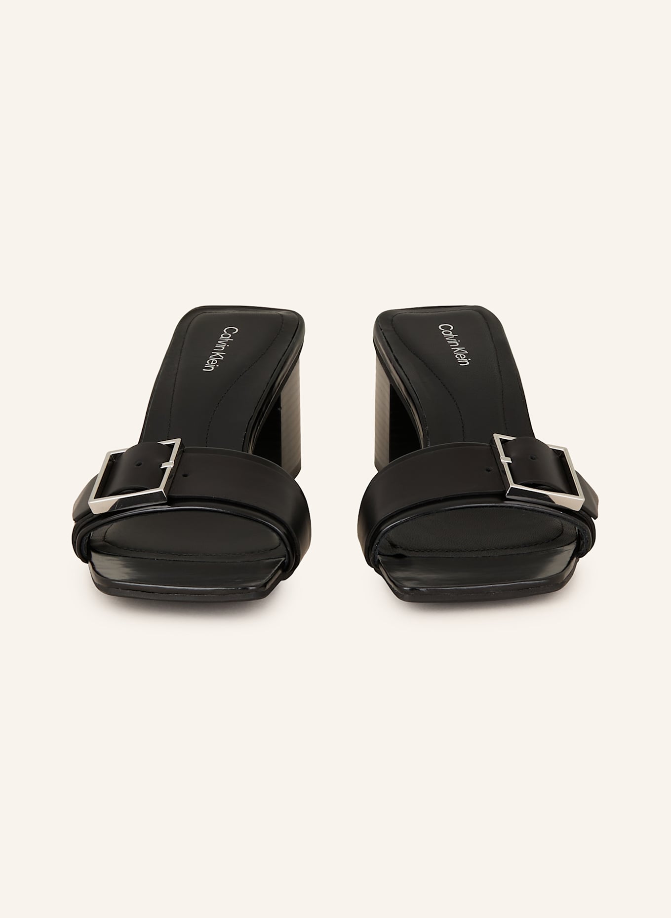 Calvin Klein Klapki typu mules: CZARNY