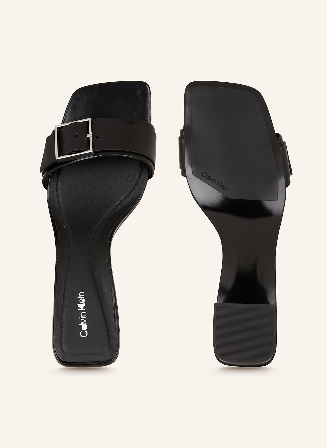 Calvin Klein Klapki typu mules: CZARNY