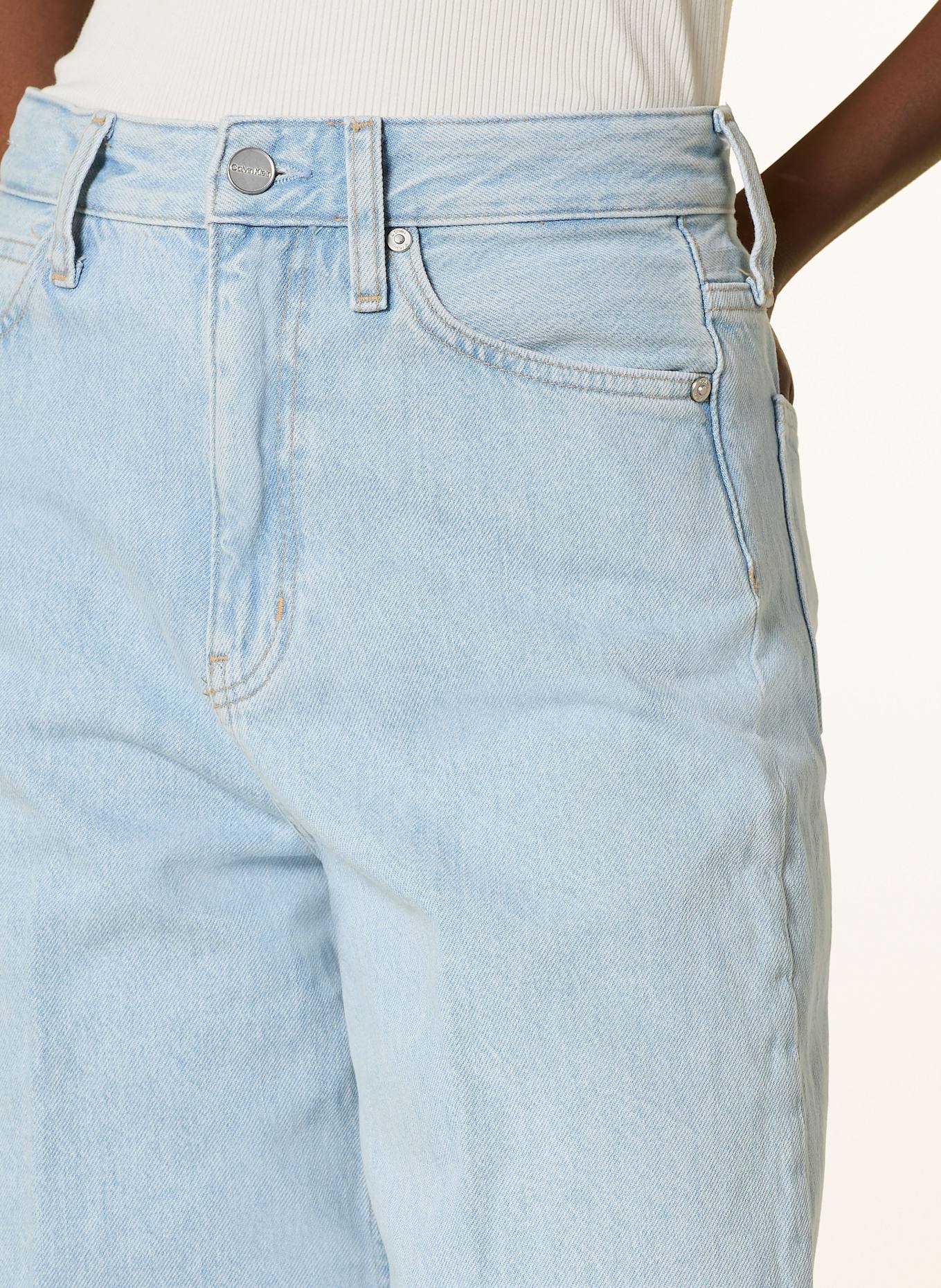 Calvin Klein Wide Leg Jeans: 1AJ Denim Light