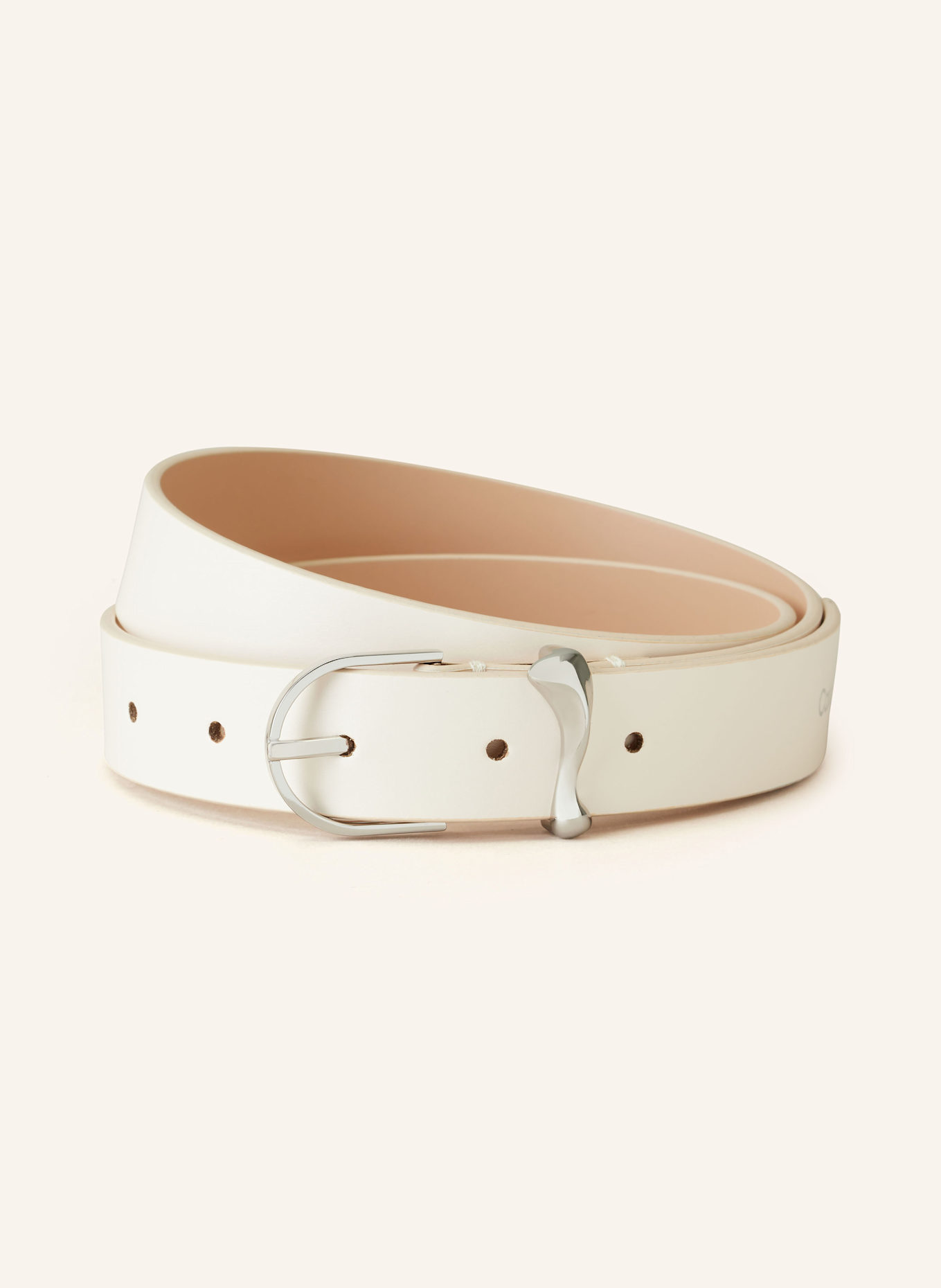 Calvin Klein Ledergürtel: CREME