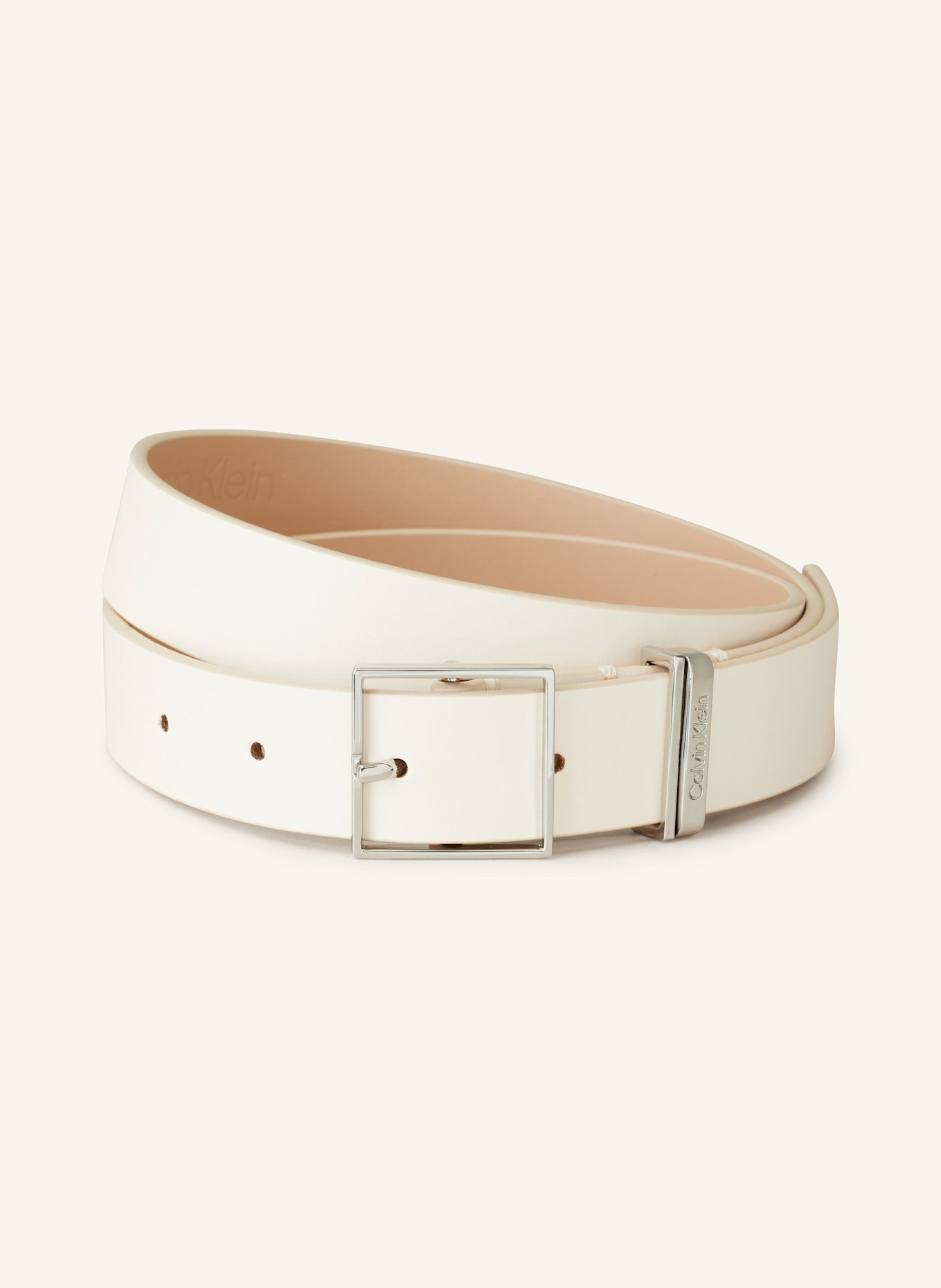 Calvin Klein Ledergürtel: CREME