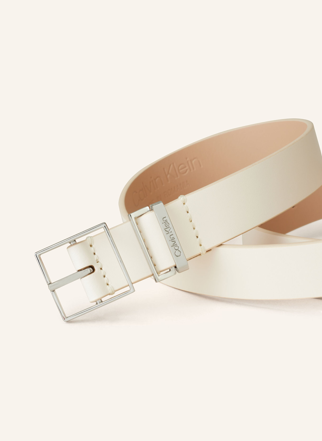 Calvin Klein Ledergürtel: CREME