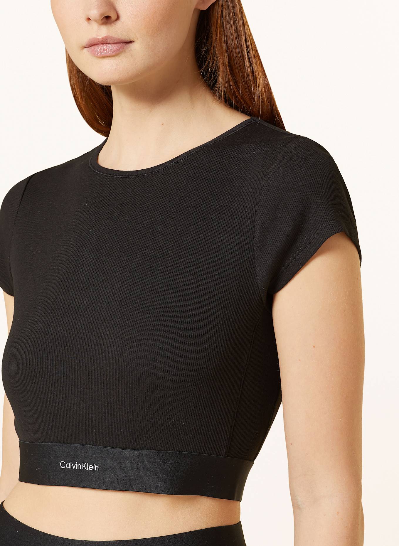 Calvin Klein Lounge-Shirt COTTON STRTECH RIB: SCHWARZ