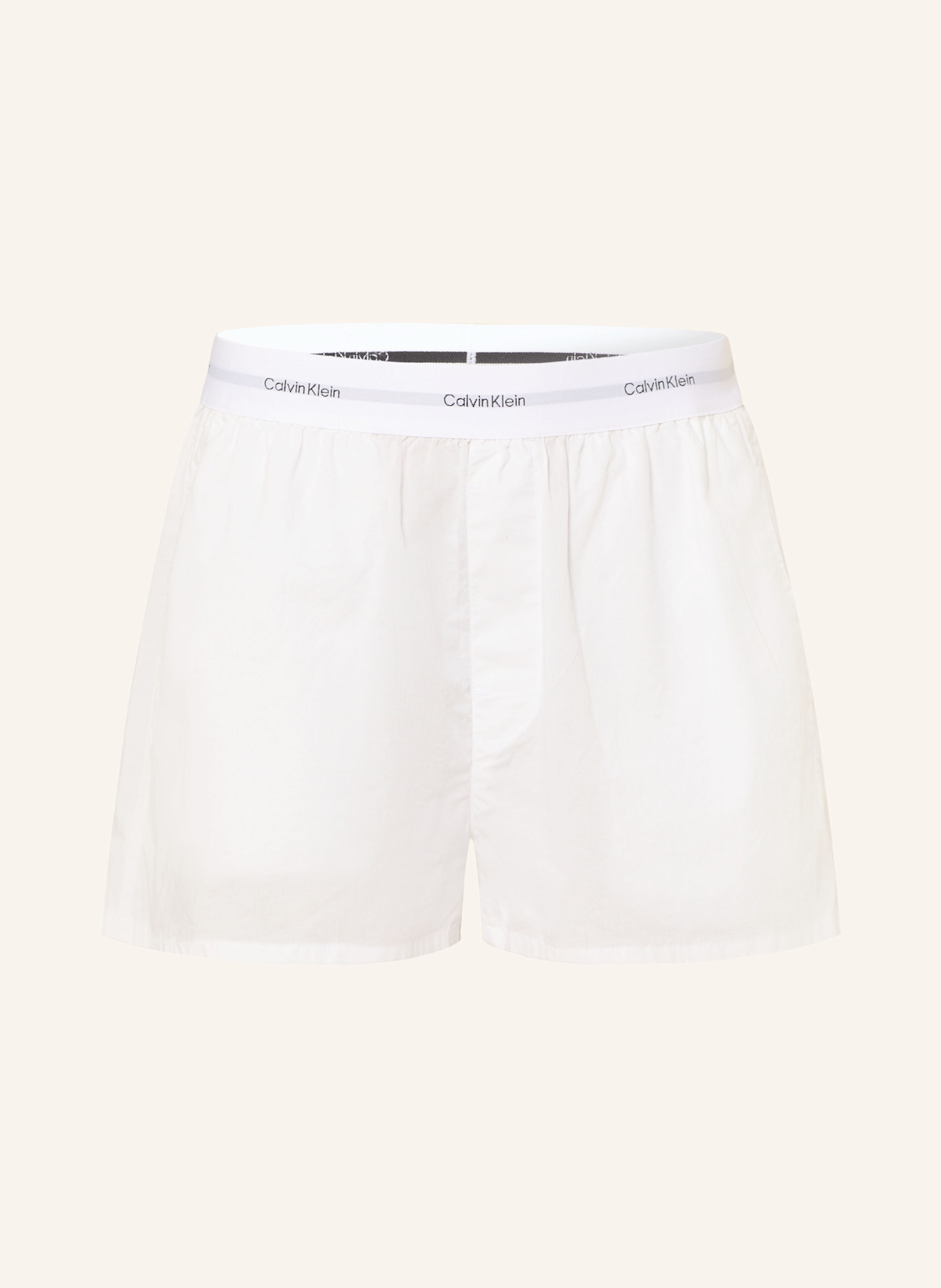 Calvin Klein Schlafshorts COTTON POPLIN: WEISS