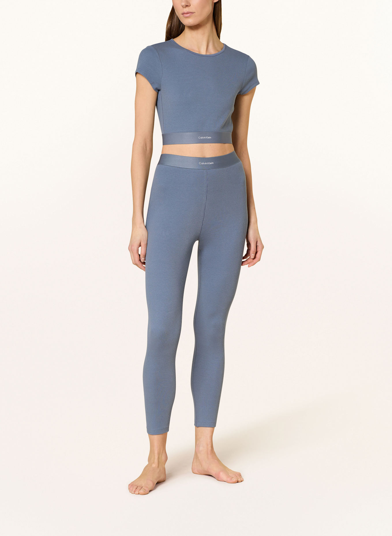 Calvin Klein Lounge-Leggings COTTON STRETCH RIB: GRAU