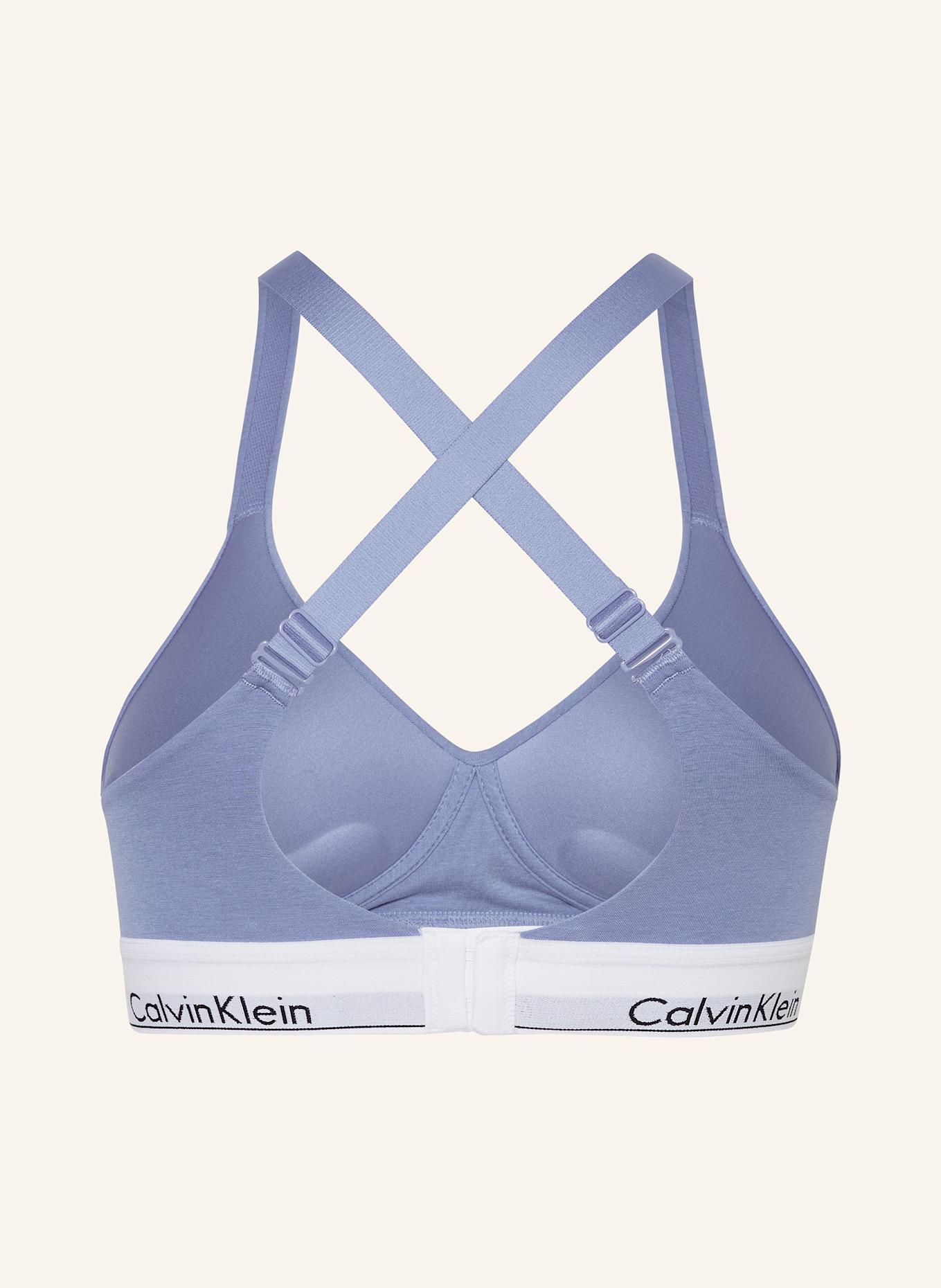 Calvin Klein Push-up-BH ICON COTTON MODAL: BLAU / WEISS