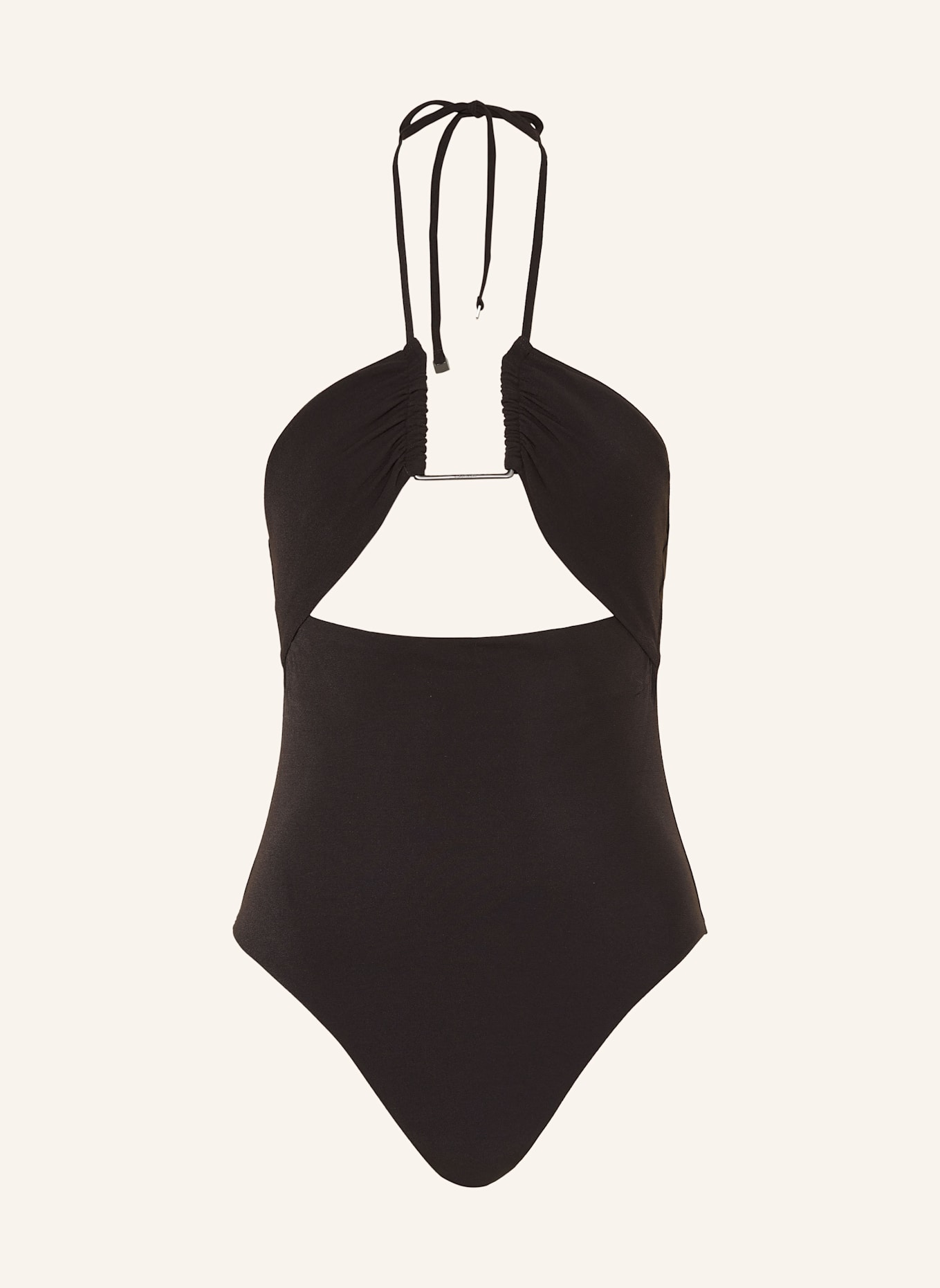 Calvin Klein Neckholder-Badeanzug, Farbe: SCHWARZ (Bild 1)