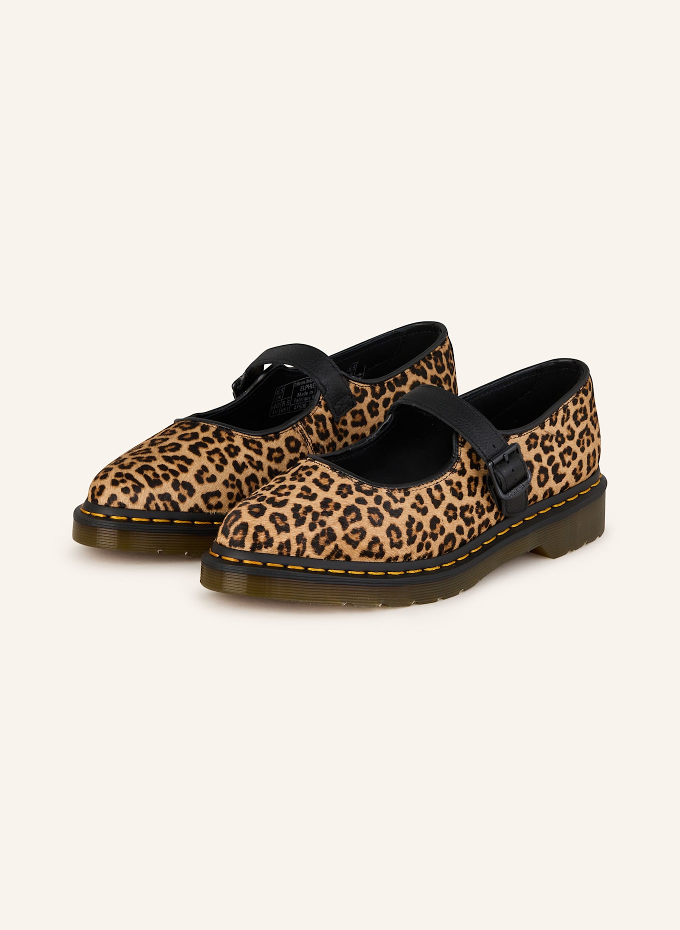 Martens Mary Jane ballet flats ELPHIE in black/ light brown