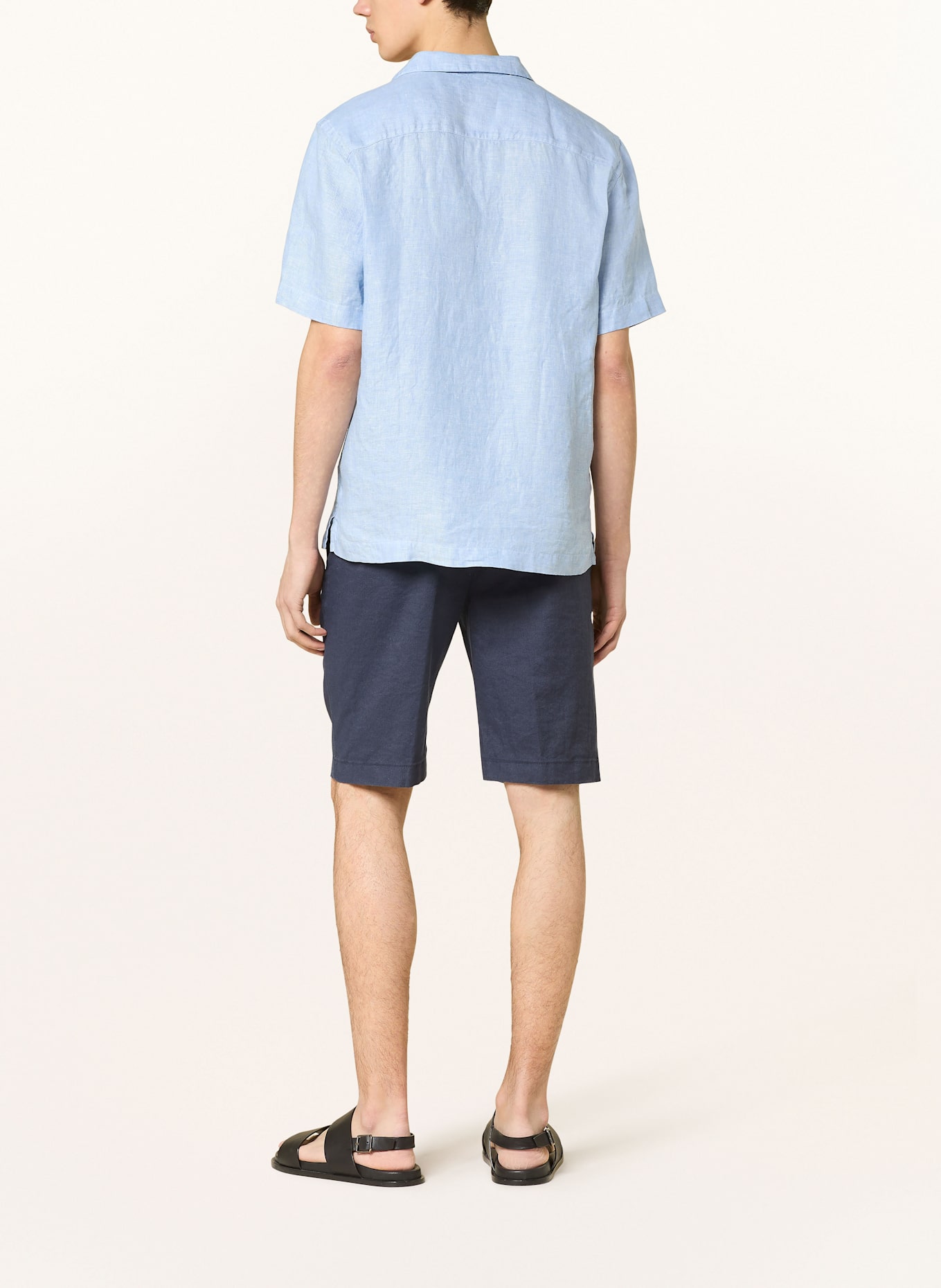 ETON Košile resort Comfort Fit ze lnu: TMAVĚ MODRÁ