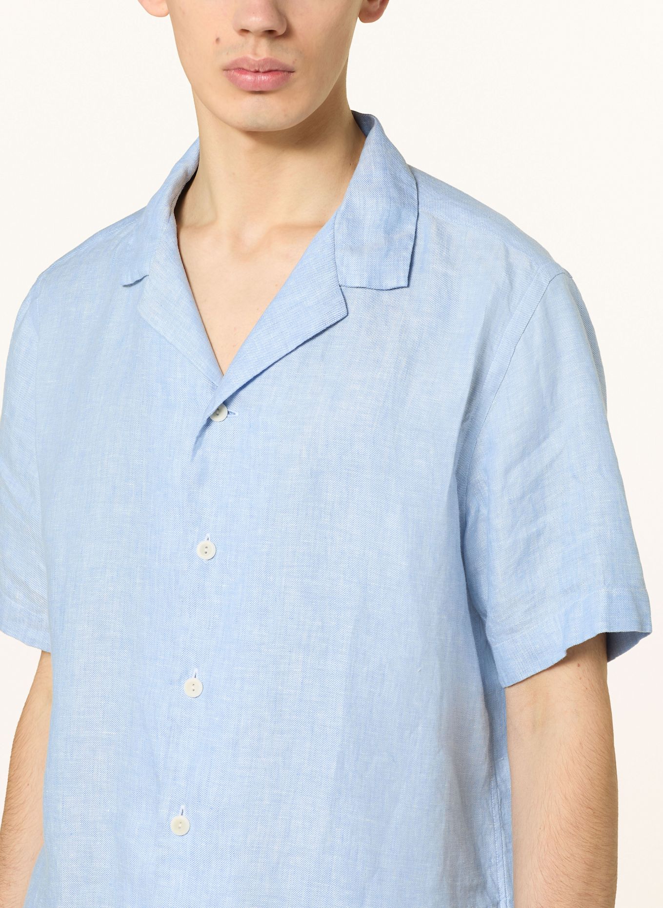 ETON Košile resort Comfort Fit ze lnu: TMAVĚ MODRÁ