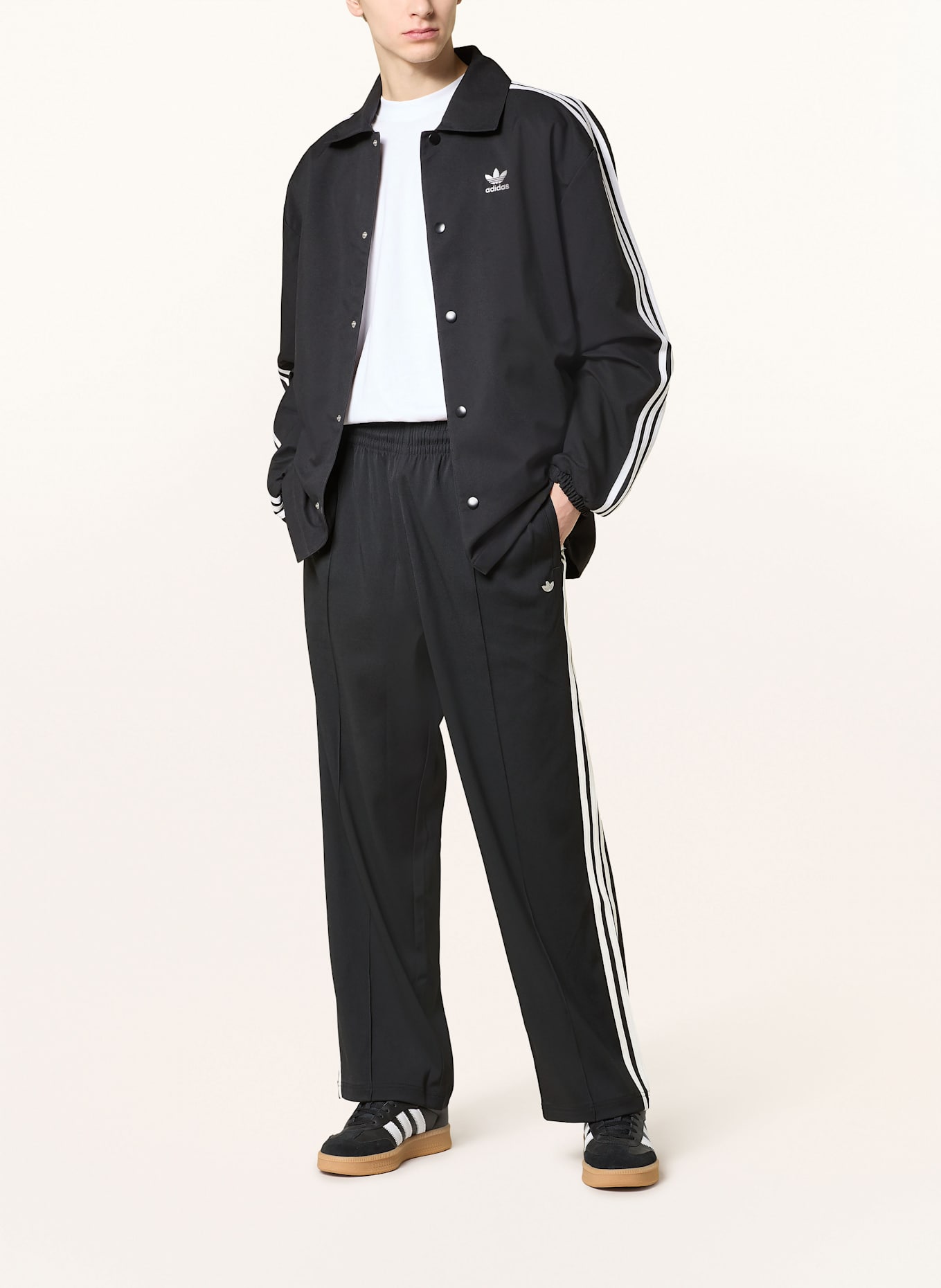 adidas Originals Spodnie dresowe PREMIUM BAGGY z lampasami: CZARNY