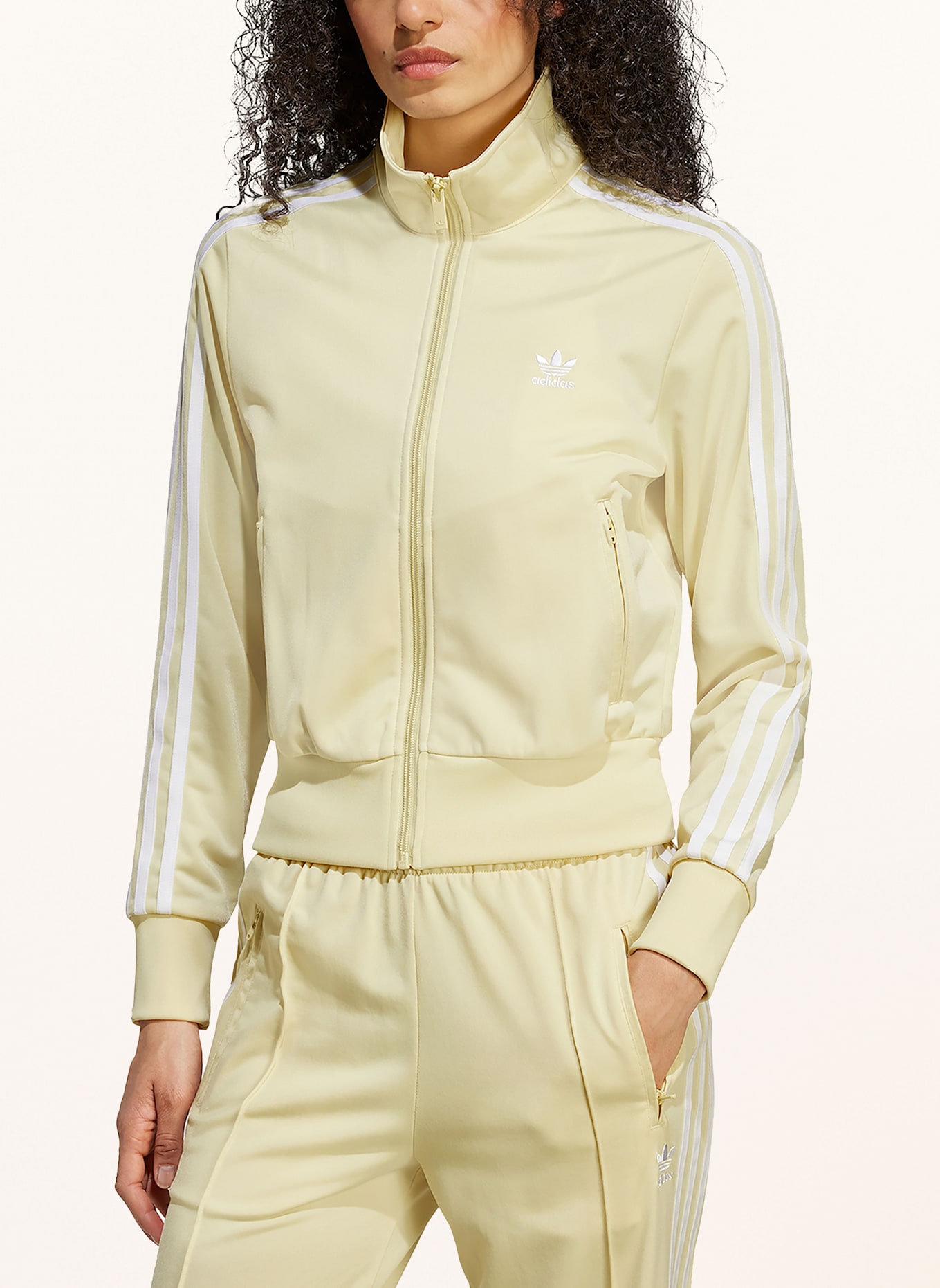 adidas Originals FIREBIRD CLASSIC TRACK TOP: LIGHT YELLOW / WHITE