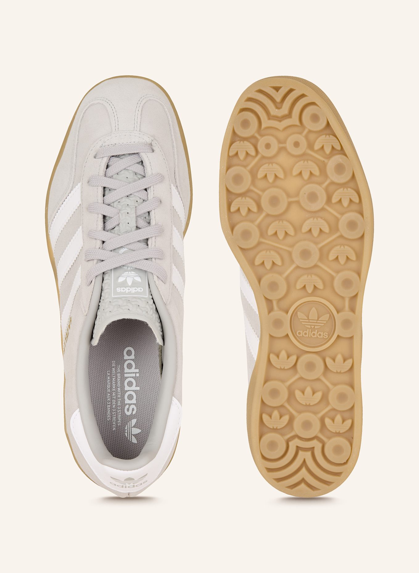 adidas Originals Sneaker GAZELLE INDOOR: HELLGRAU/ WEISS