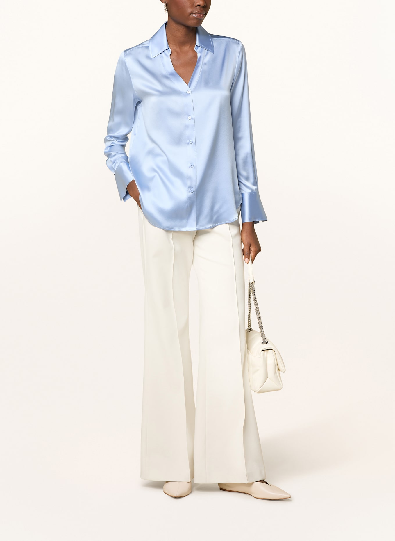 HERZEN'S ANGELEGENHEIT Sweater: CREAM / LIGHT BLUE