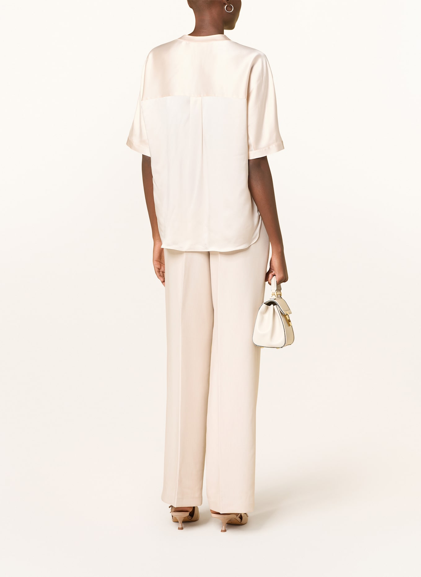 HERZEN'S ANGELEGENHEIT Hemdbluse aus Seide: CREME