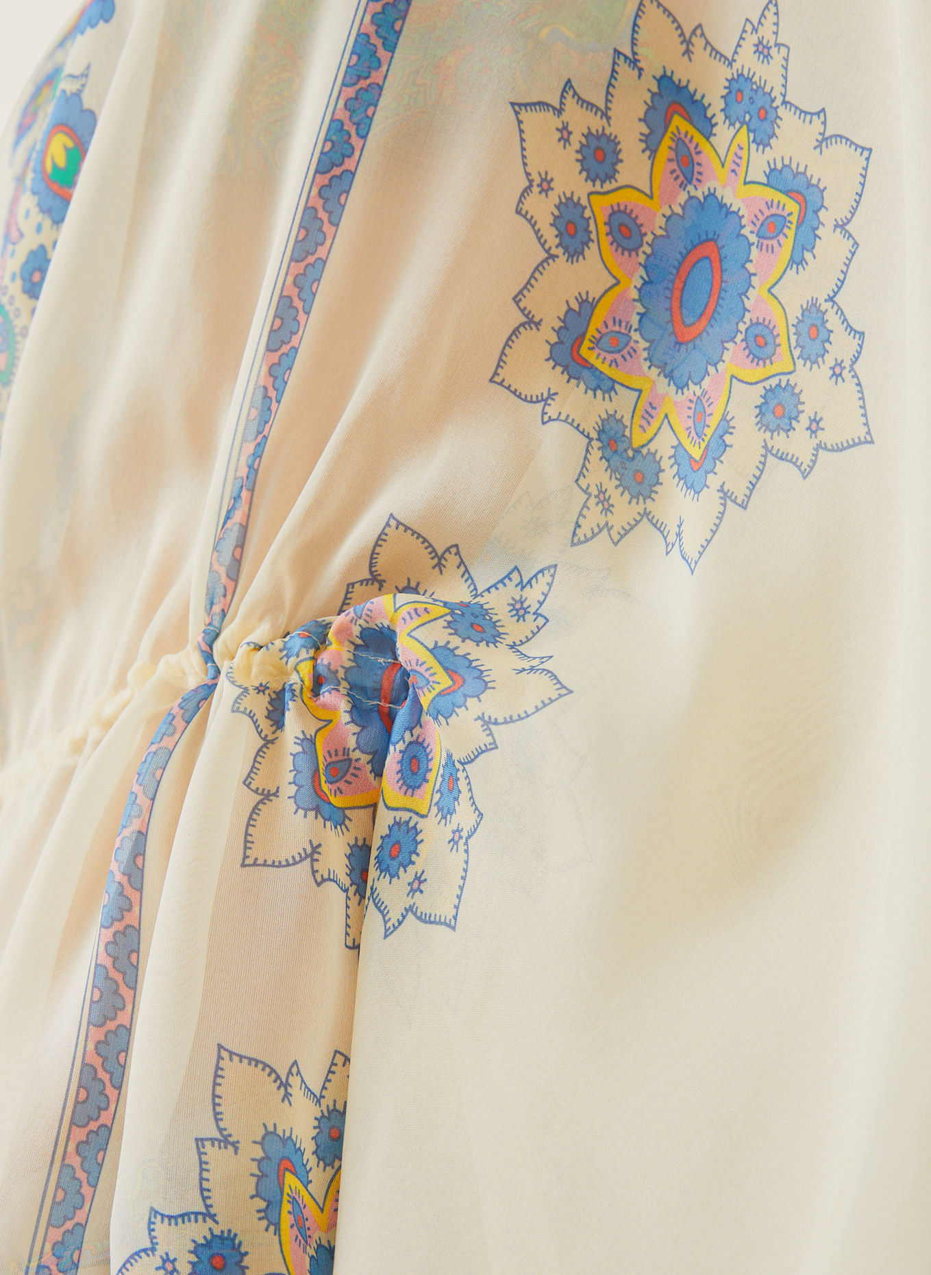 ETRO Silk tunic: LIGHT YELLOW / BLUE / PINK