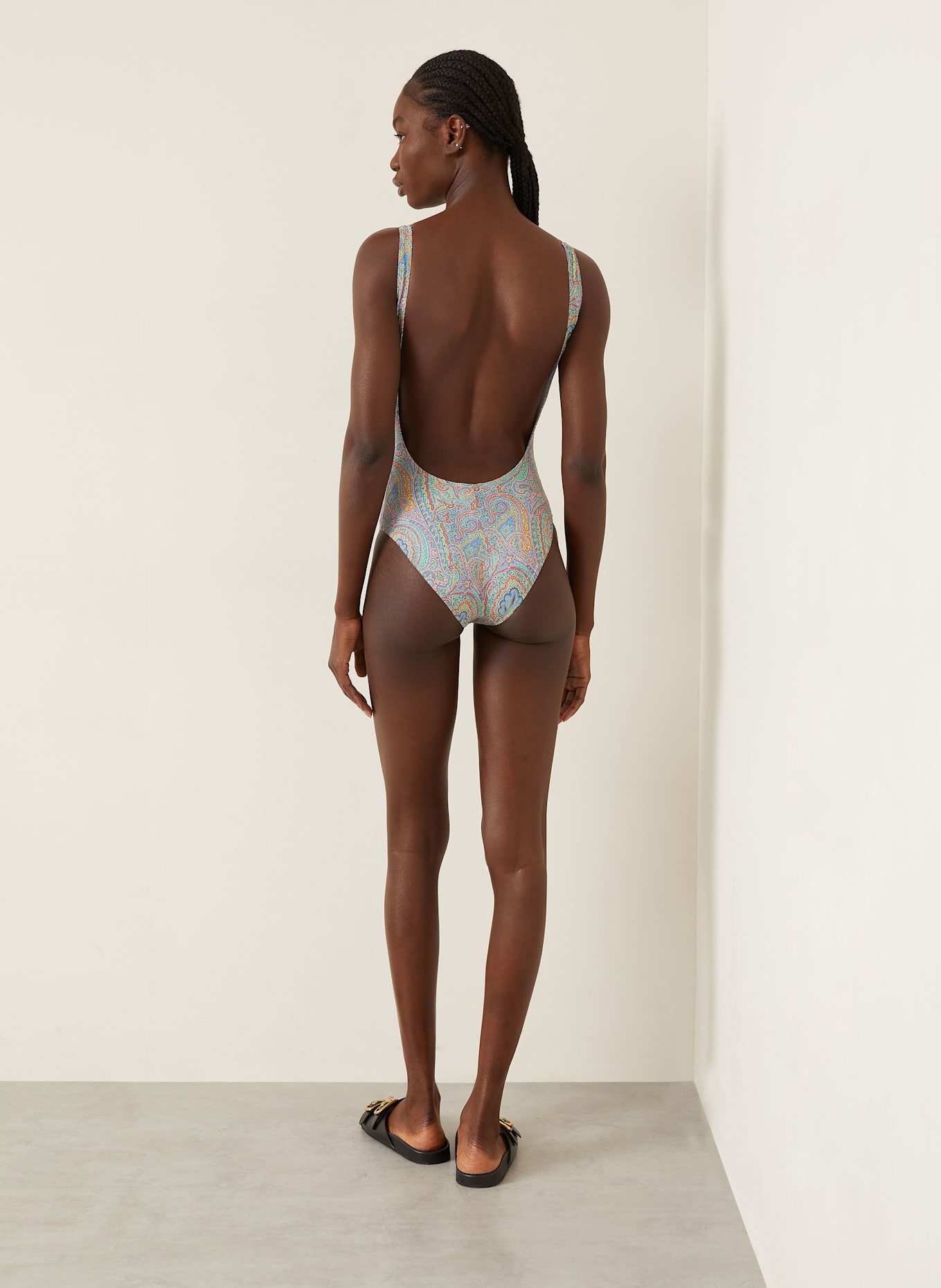 ETRO Badeanzug: BLAU / GRÜN / ORANGE