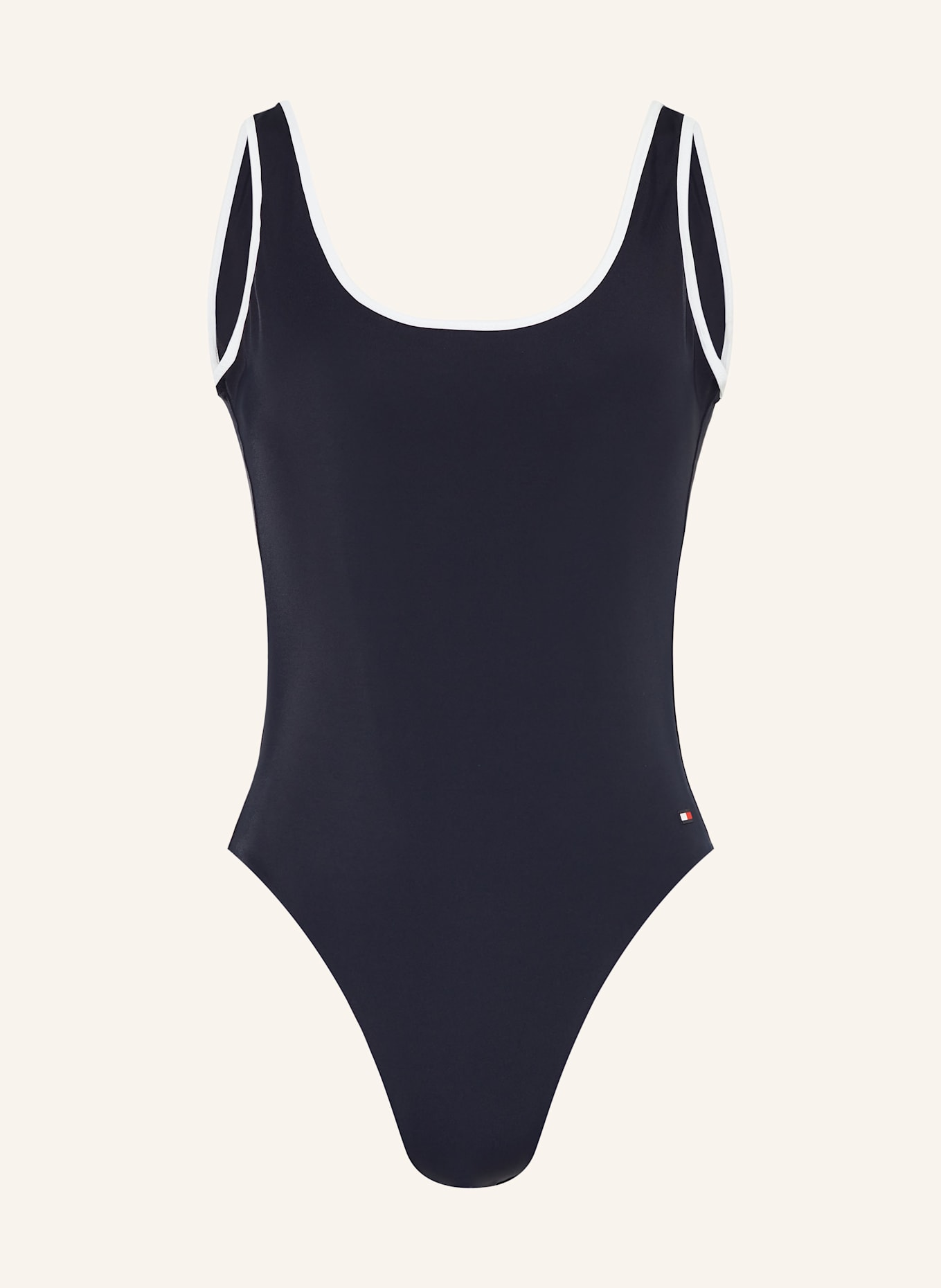 TOMMY HILFIGER Badeanzug, Farbe: DUNKELBLAU/ WEISS (Bild 1)