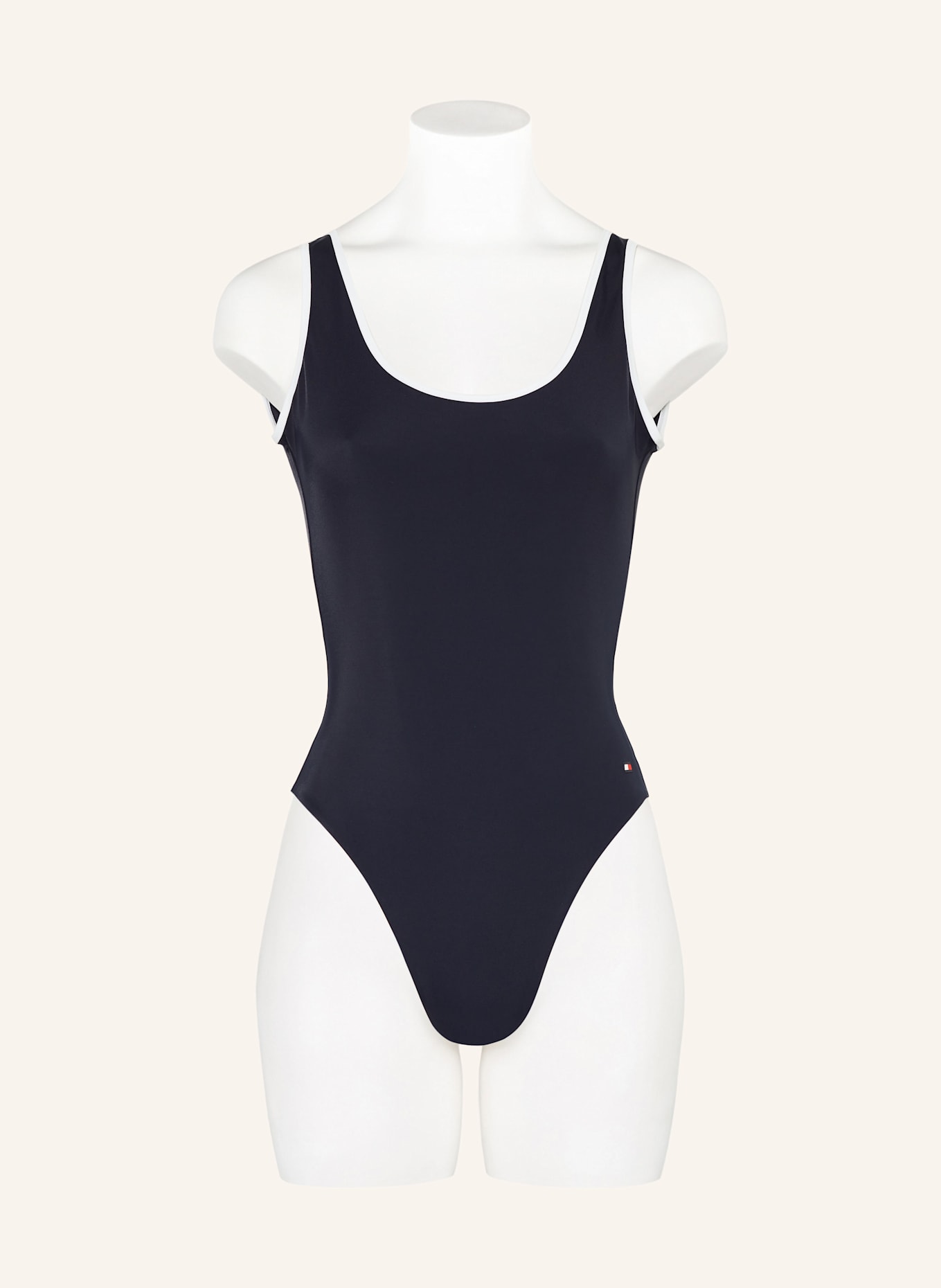 TOMMY HILFIGER Badeanzug, Farbe: DUNKELBLAU/ WEISS (Bild 2)