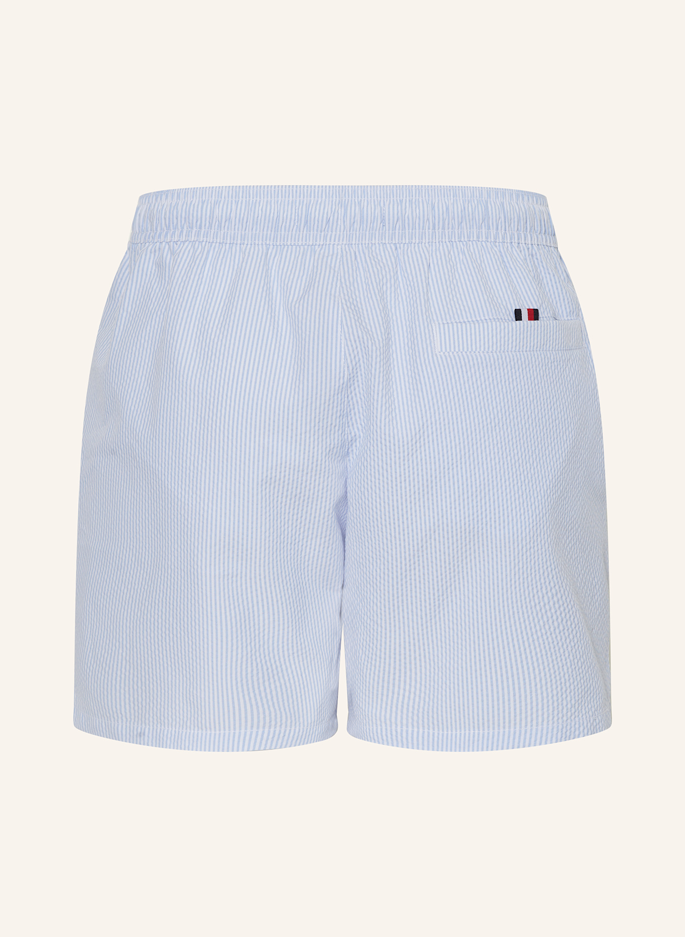 TOMMY HILFIGER Badeshorts: HELLBLAU/ WEISS