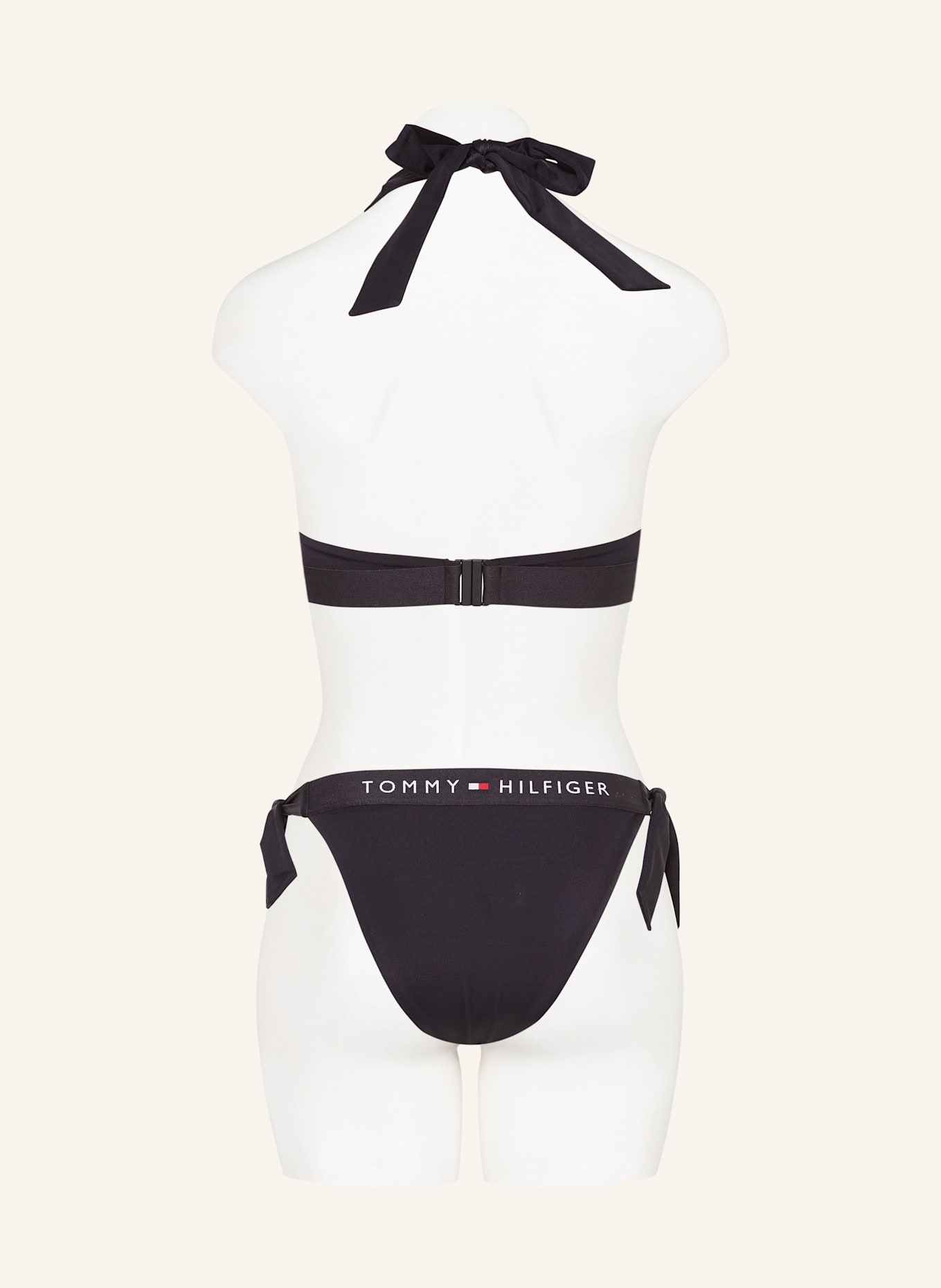 TOMMY HILFIGER Neckholder-Bikini-Top: SCHWARZ