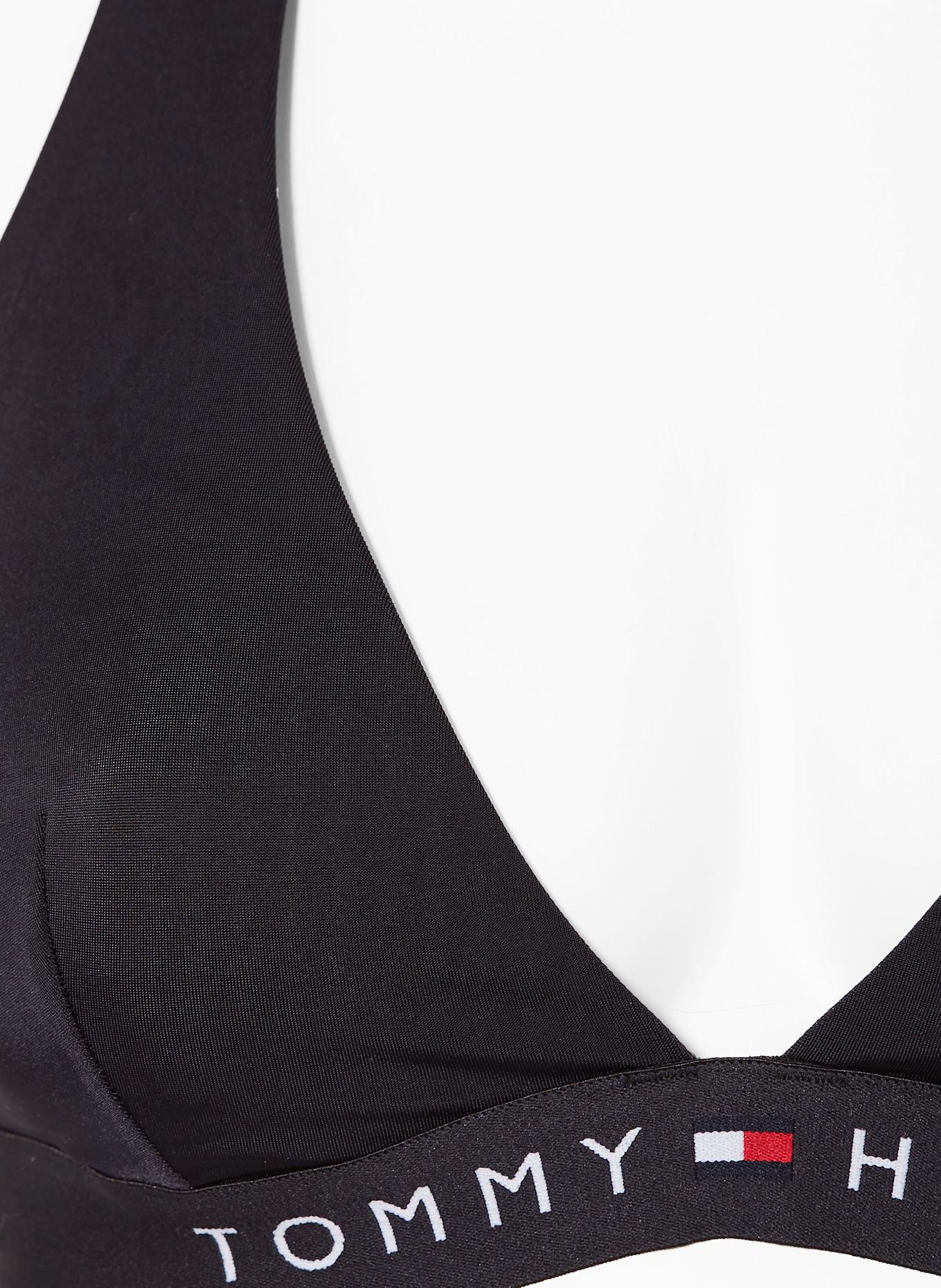 TOMMY HILFIGER Neckholder-Bikini-Top: SCHWARZ
