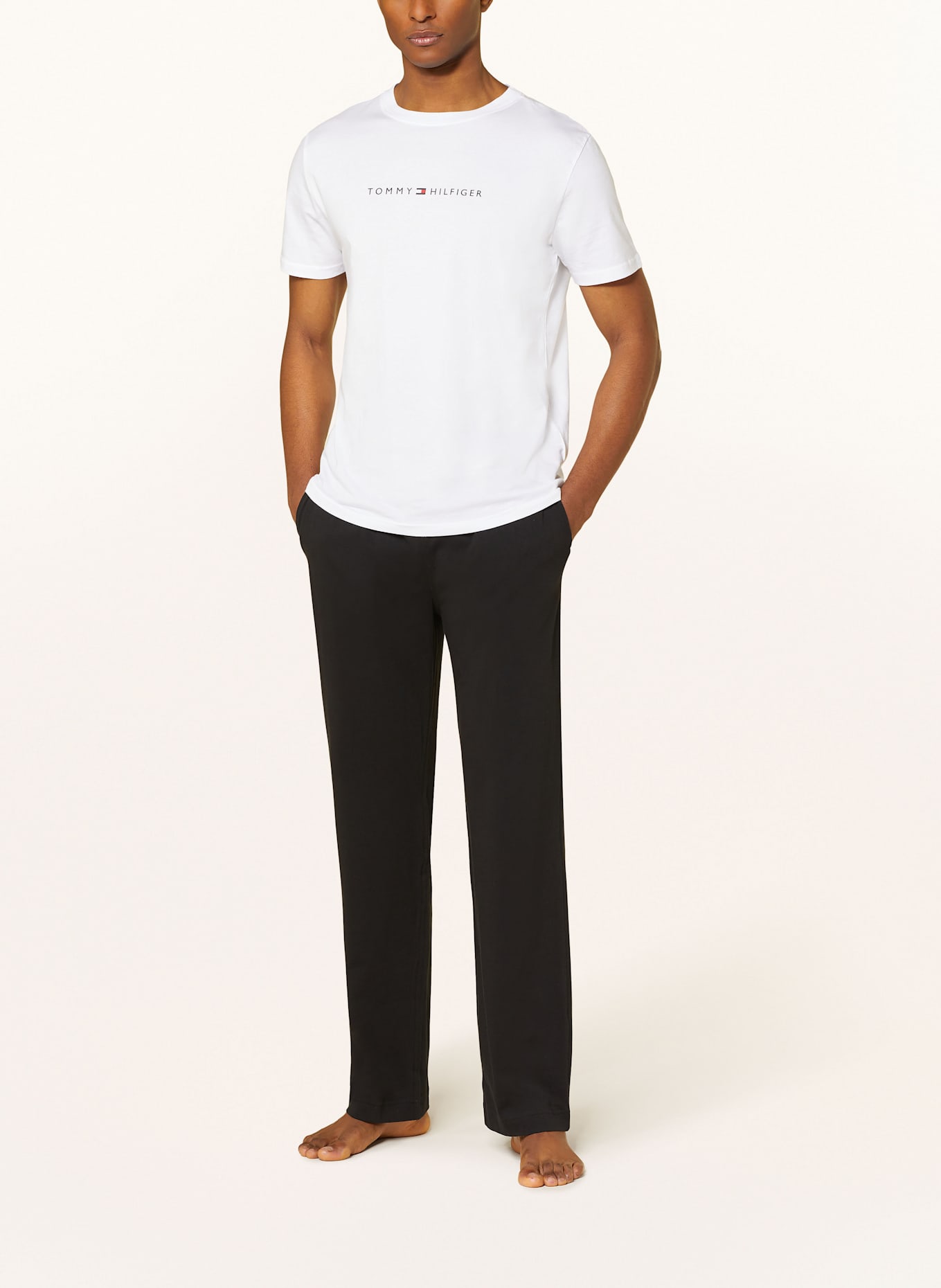 TOMMY HILFIGER Schlafshirt: WEISS