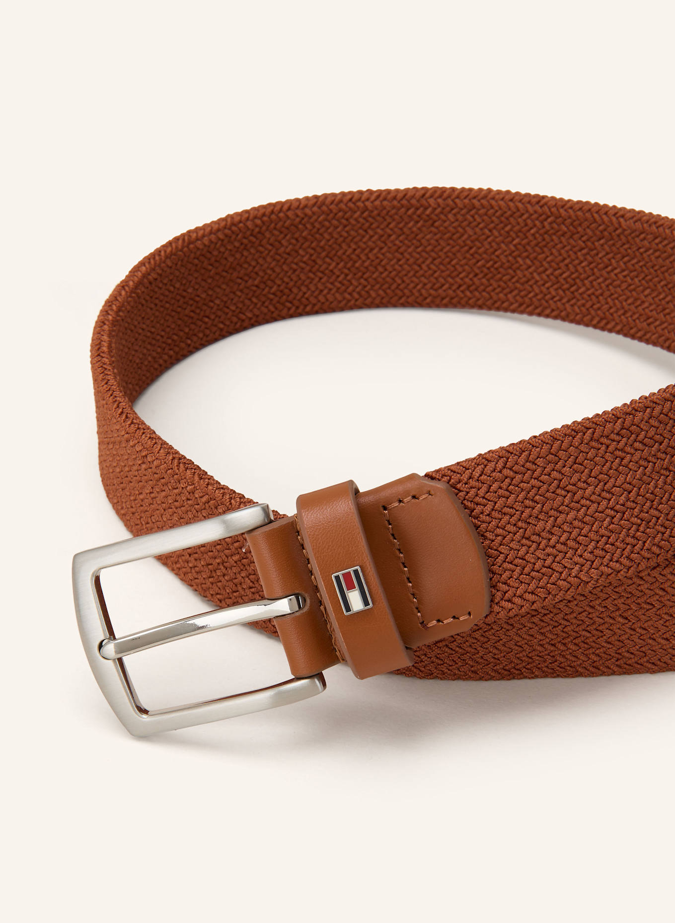 TOMMY HILFIGER Flechtgürtel DENTON: BRAUN