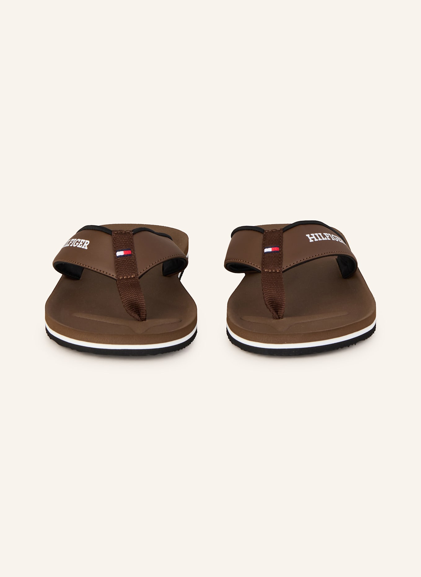 TOMMY HILFIGER séparateur d'orteils: MARRON / NOIR