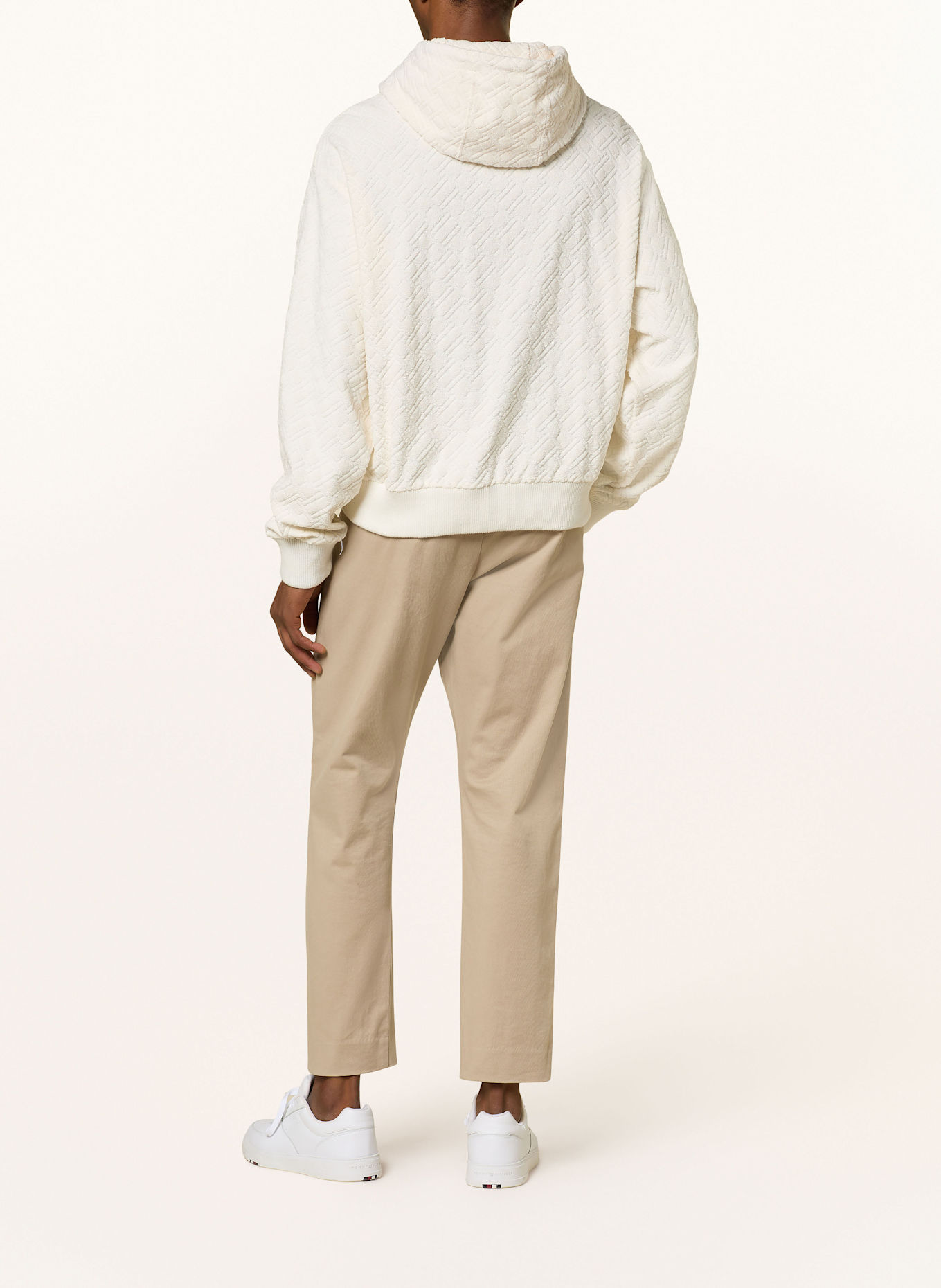 TOMMY HILFIGER Jacquard hoodie: CREAM